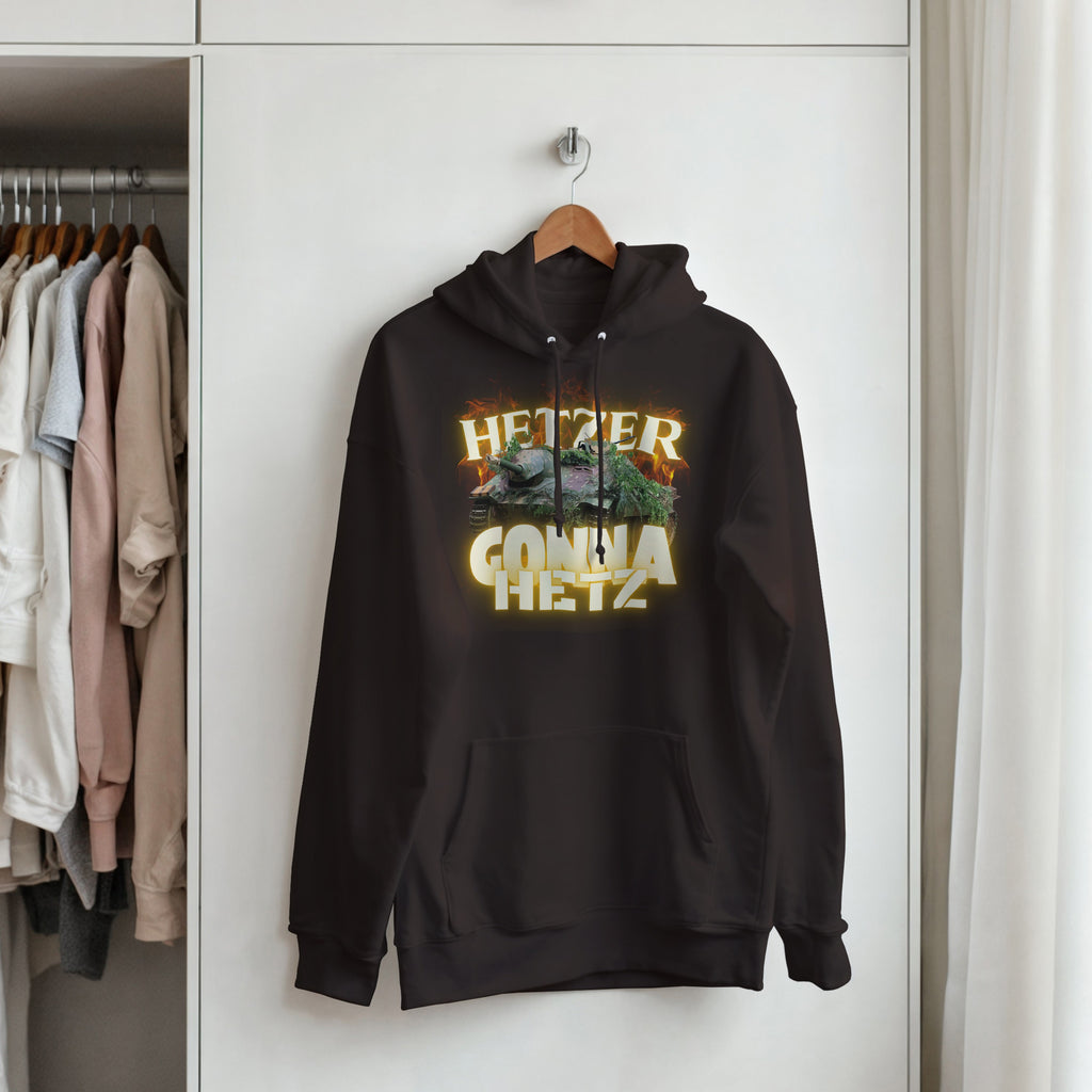 Hetzer Gonna Hetz WW2 Tank Hoodie | Funny German Jagdpanzer Hooded Sweatshirt | World War 2 Military History Buff Pullover