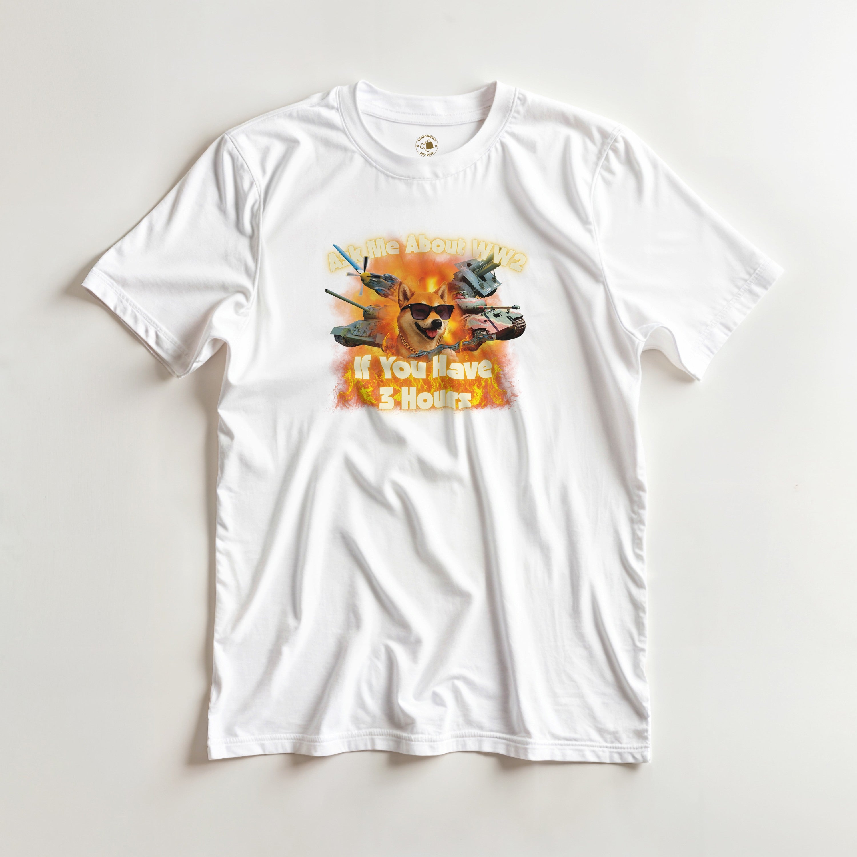 Ask Me About WW2 Shirt | Funny Tank History Buff Tee | Vintage Military Meme Gift