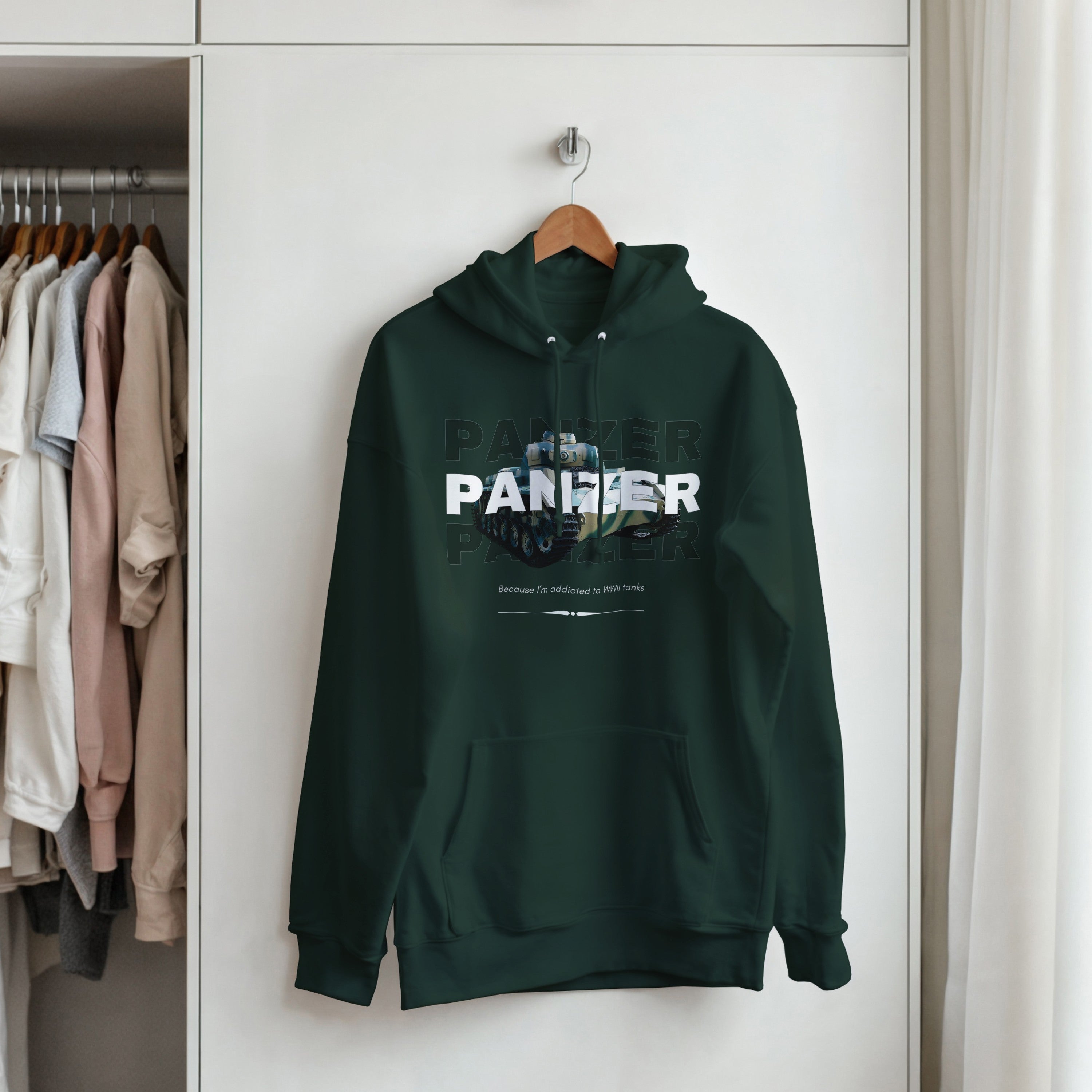 WWII Panzer Tank Hoodie | History Buff Military Sweatshirt | WW2 Gift