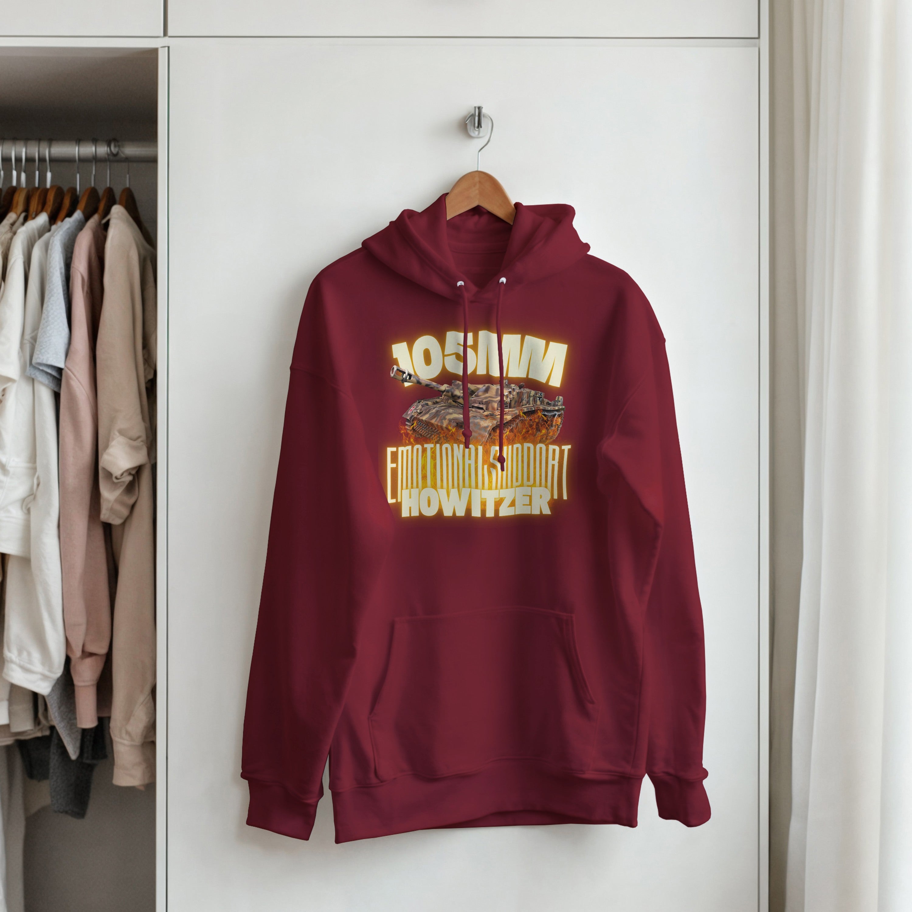 Emotional Support Howitzer Hoodie | StuH 42 German Tank Pullover | WWII Military Gift