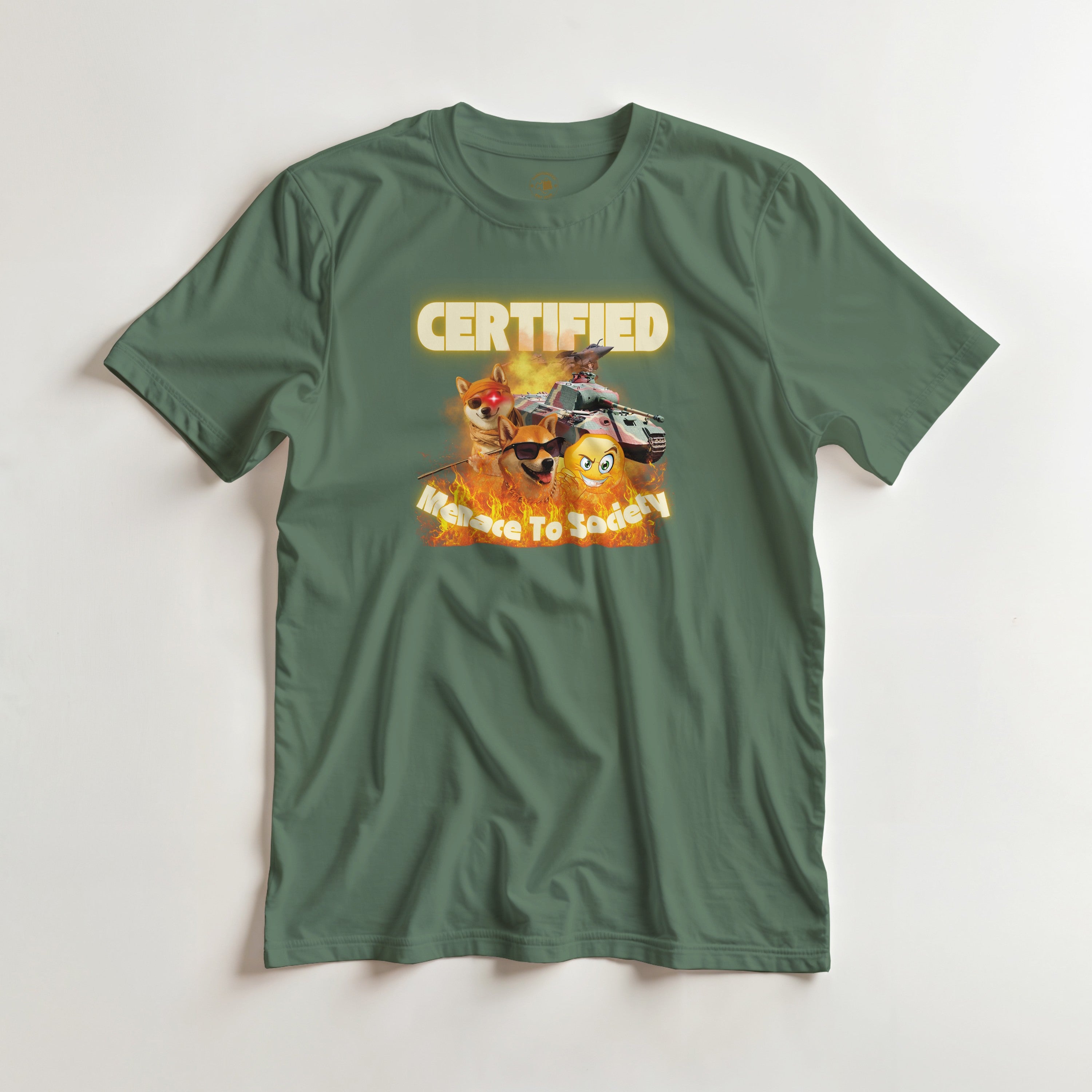 Certified Menace To Society Shirt | Panther Tank Doge Meme | WW2 History Graphic Tee