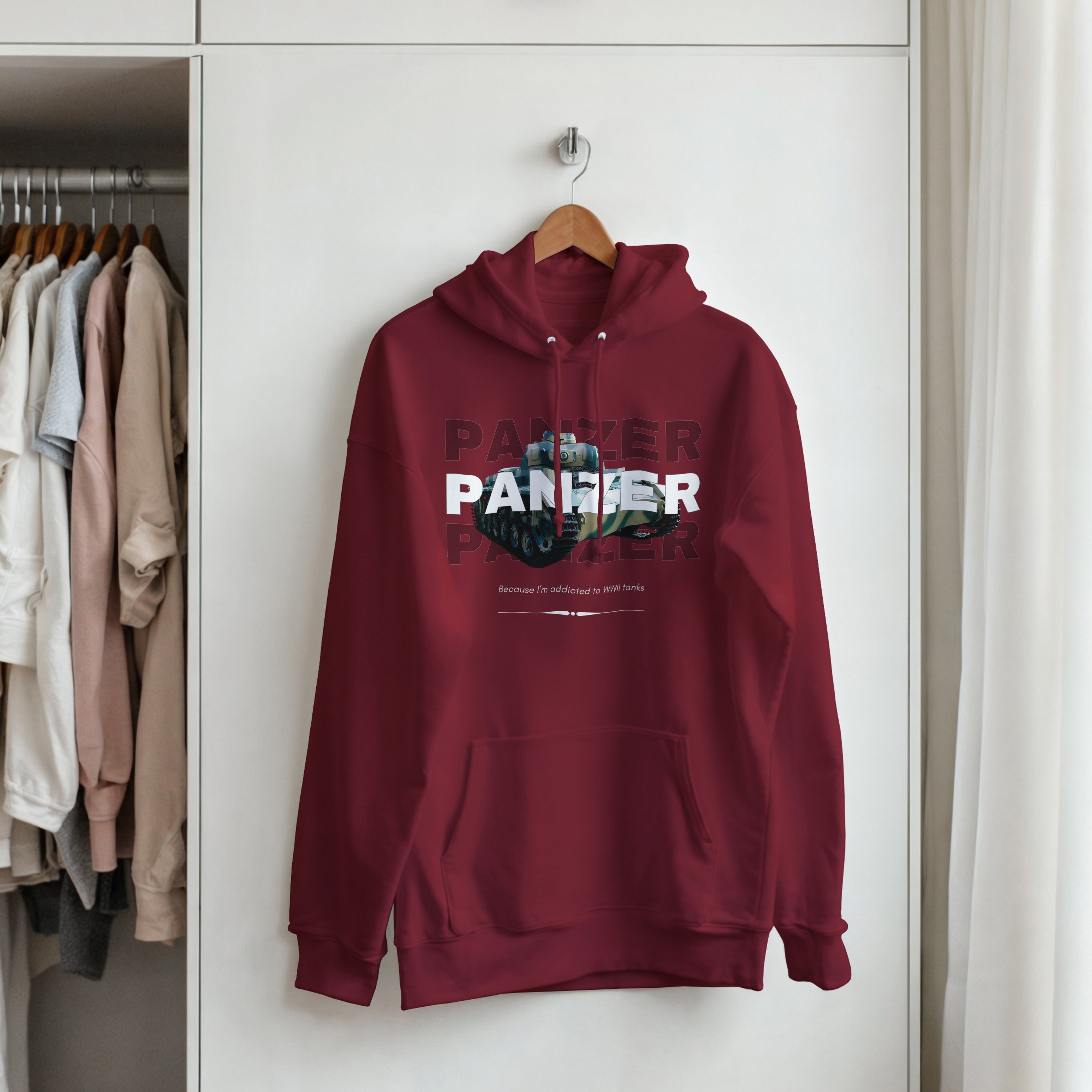 WWII Panzer Tank Hoodie | History Buff Military Sweatshirt | WW2 Gift