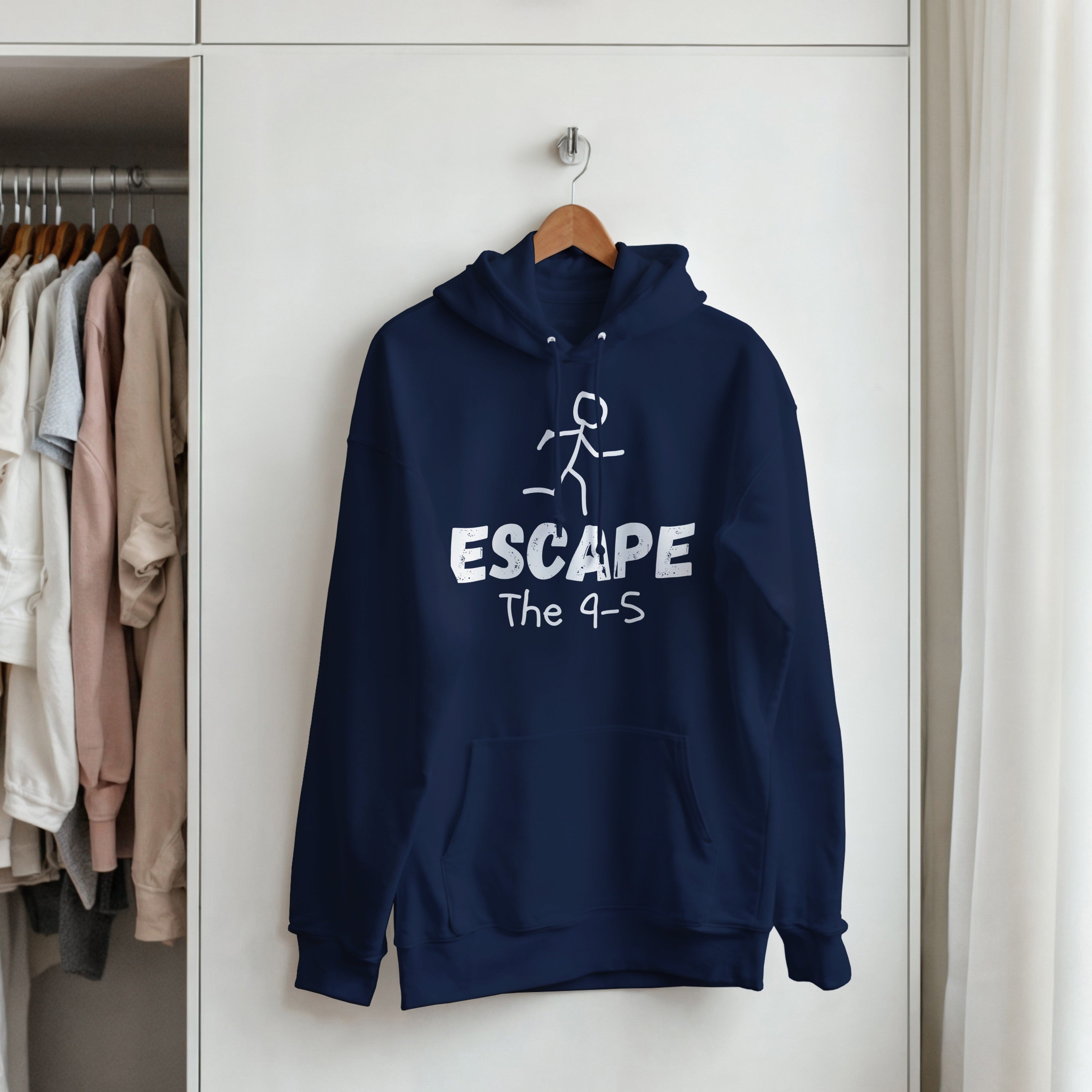 Escape The 9-5 Hoodie | Entrepreneur Motivation Pullover | Side Hustle Streetwear