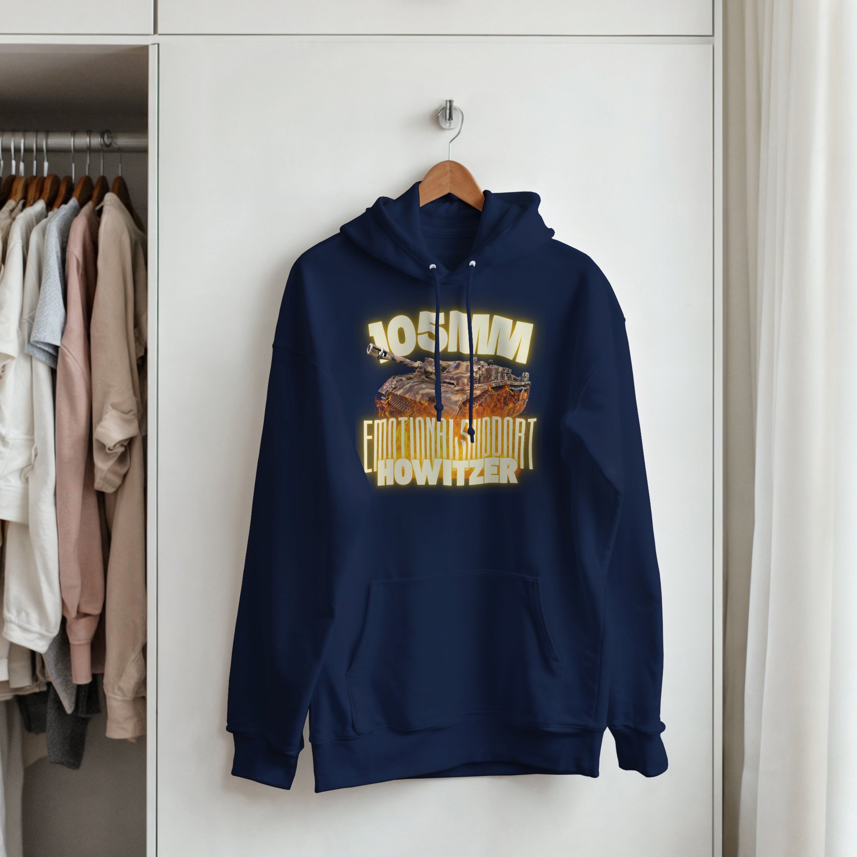Emotional Support Howitzer Hoodie | StuH 42 German Tank Pullover | WWII Military Gift