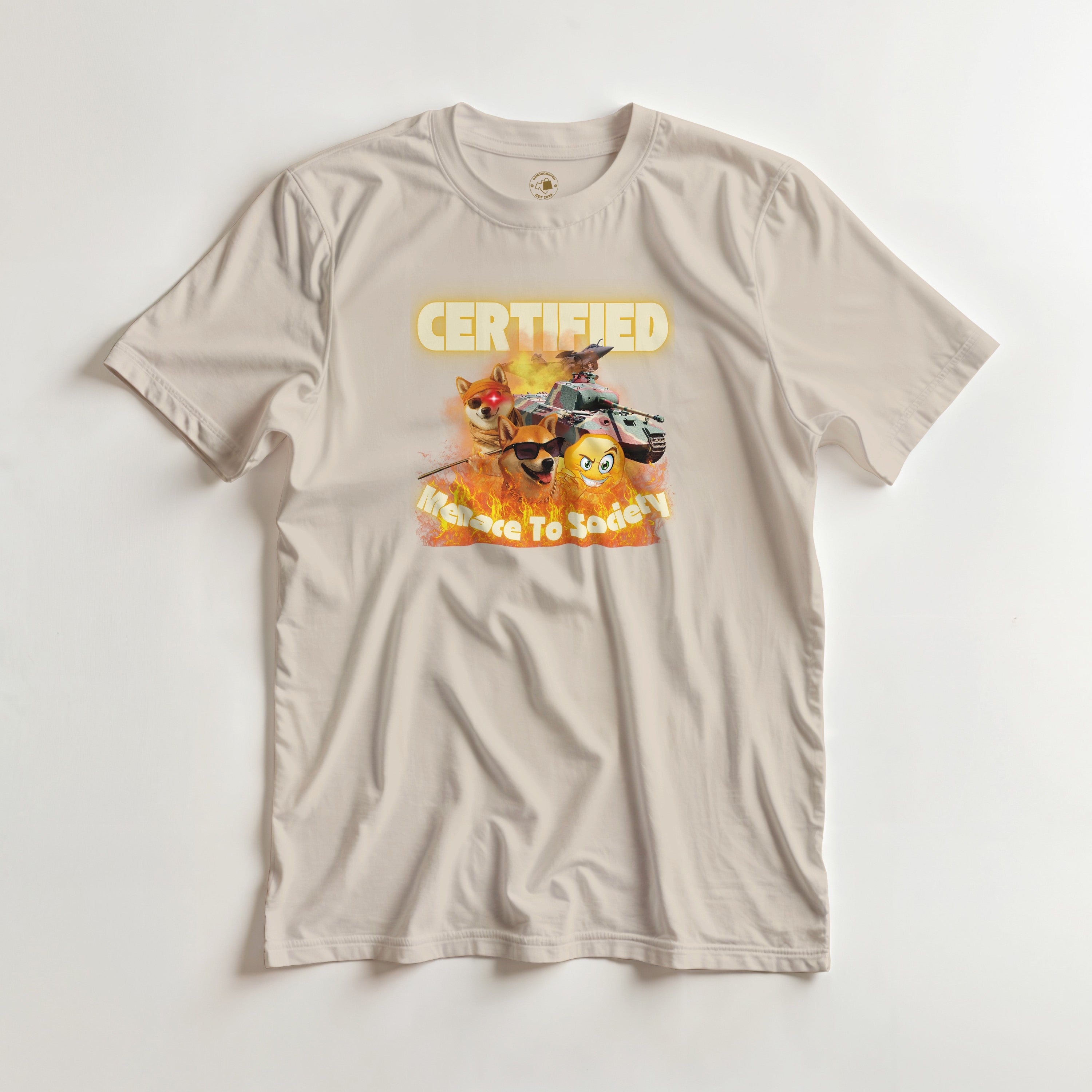 Certified Menace To Society Shirt | Panther Tank Doge Meme | WW2 History Graphic Tee