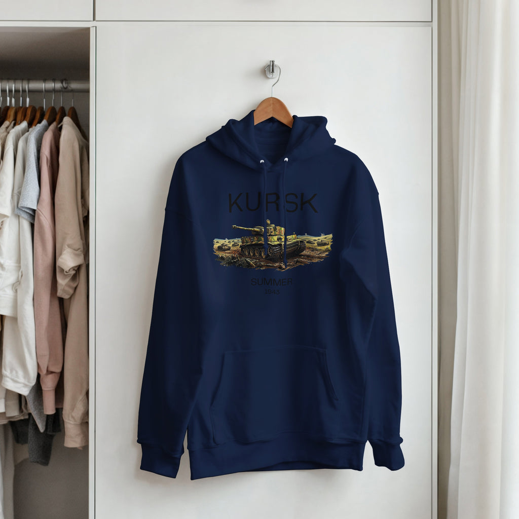 Kursk 1943 Hoodie | Tiger I Tank Graphic Pullover | WW2 Eastern Front Military History Gift