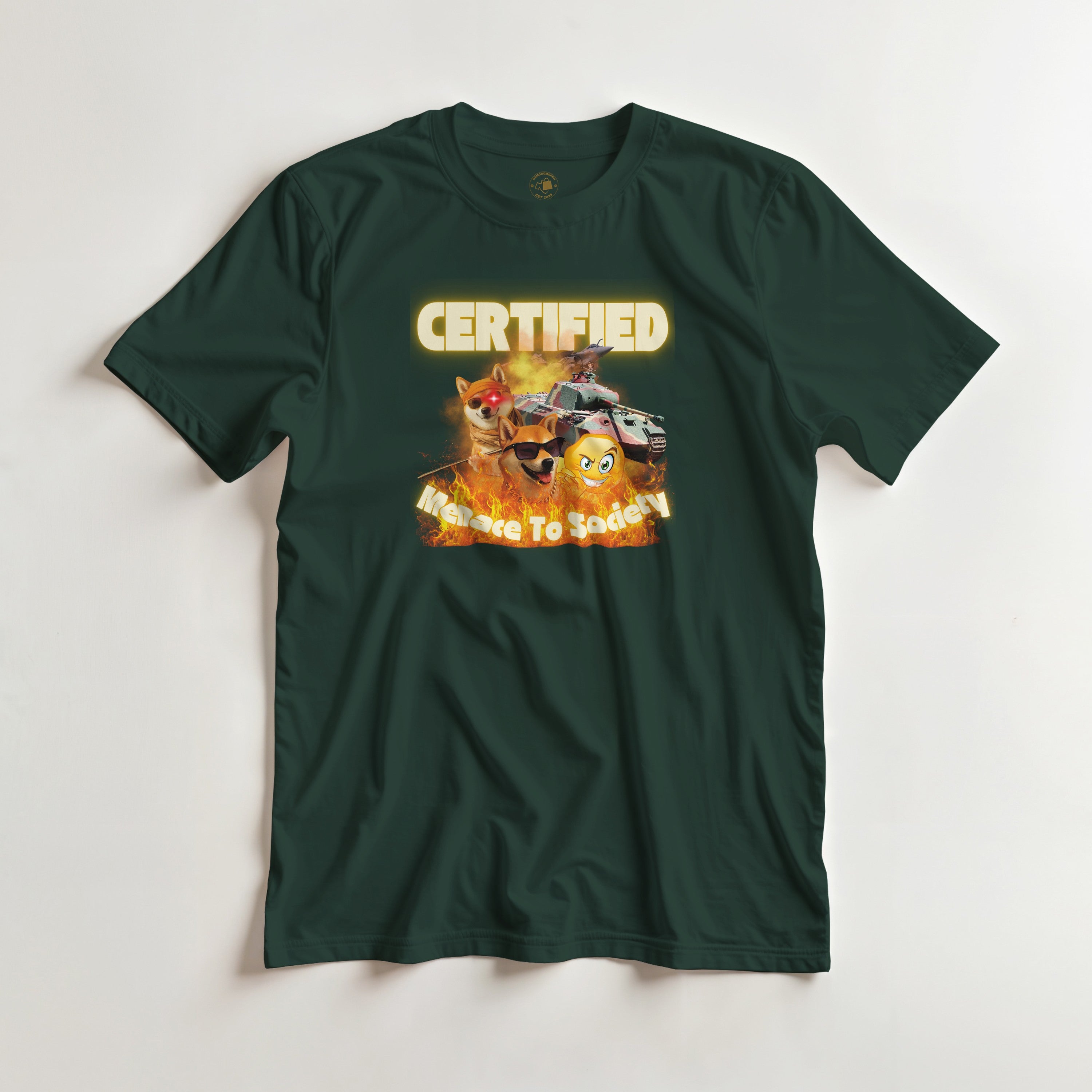 Certified Menace To Society Shirt | Panther Tank Doge Meme | WW2 History Graphic Tee