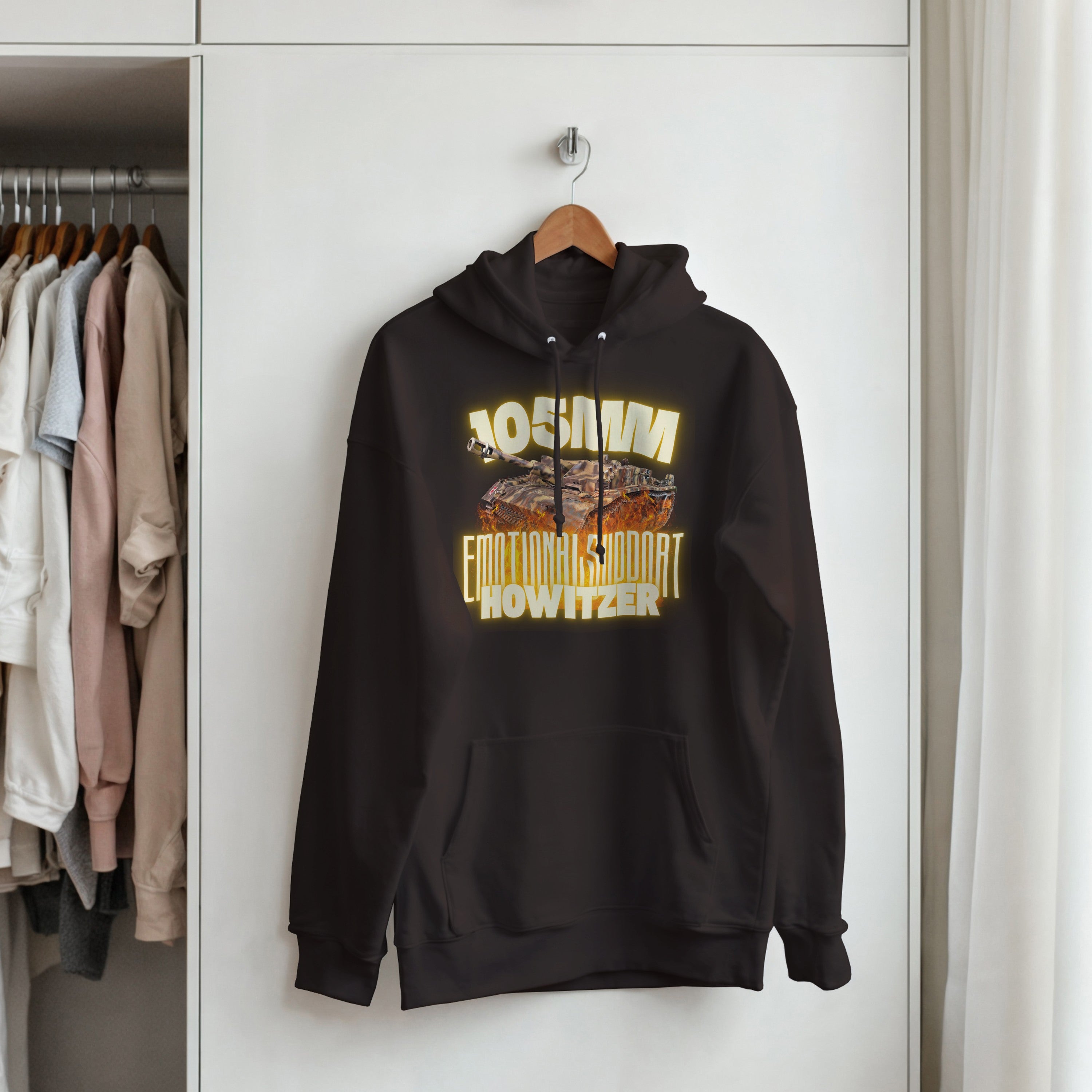 Emotional Support Howitzer Hoodie | StuH 42 German Tank Pullover | WWII Military Gift