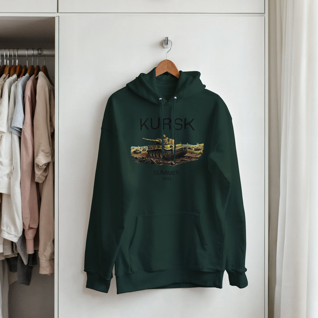 Kursk 1943 Hoodie | Tiger I Tank Graphic Pullover | WW2 Eastern Front Military History Gift