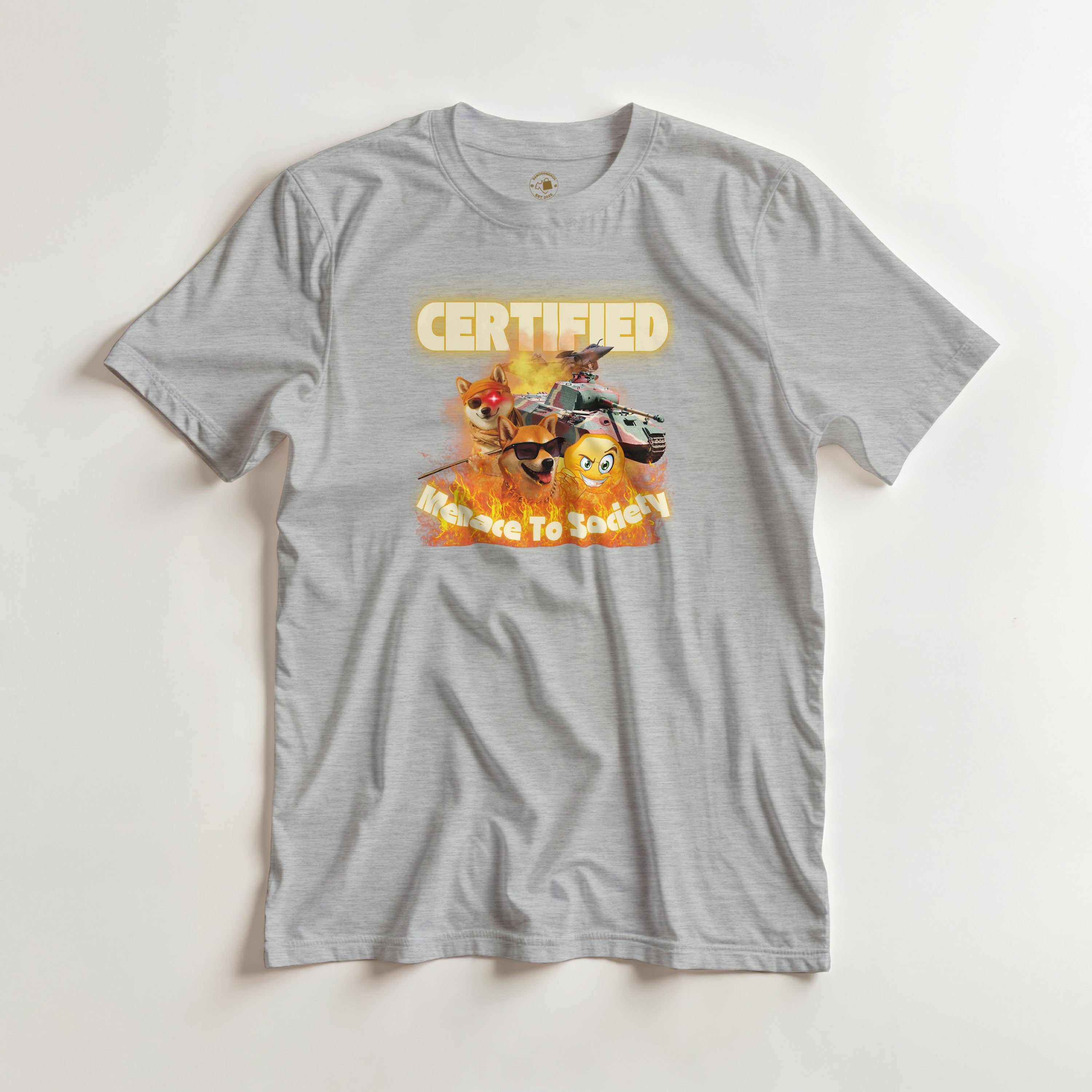 Certified Menace To Society Shirt | Panther Tank Doge Meme | WW2 History Graphic Tee