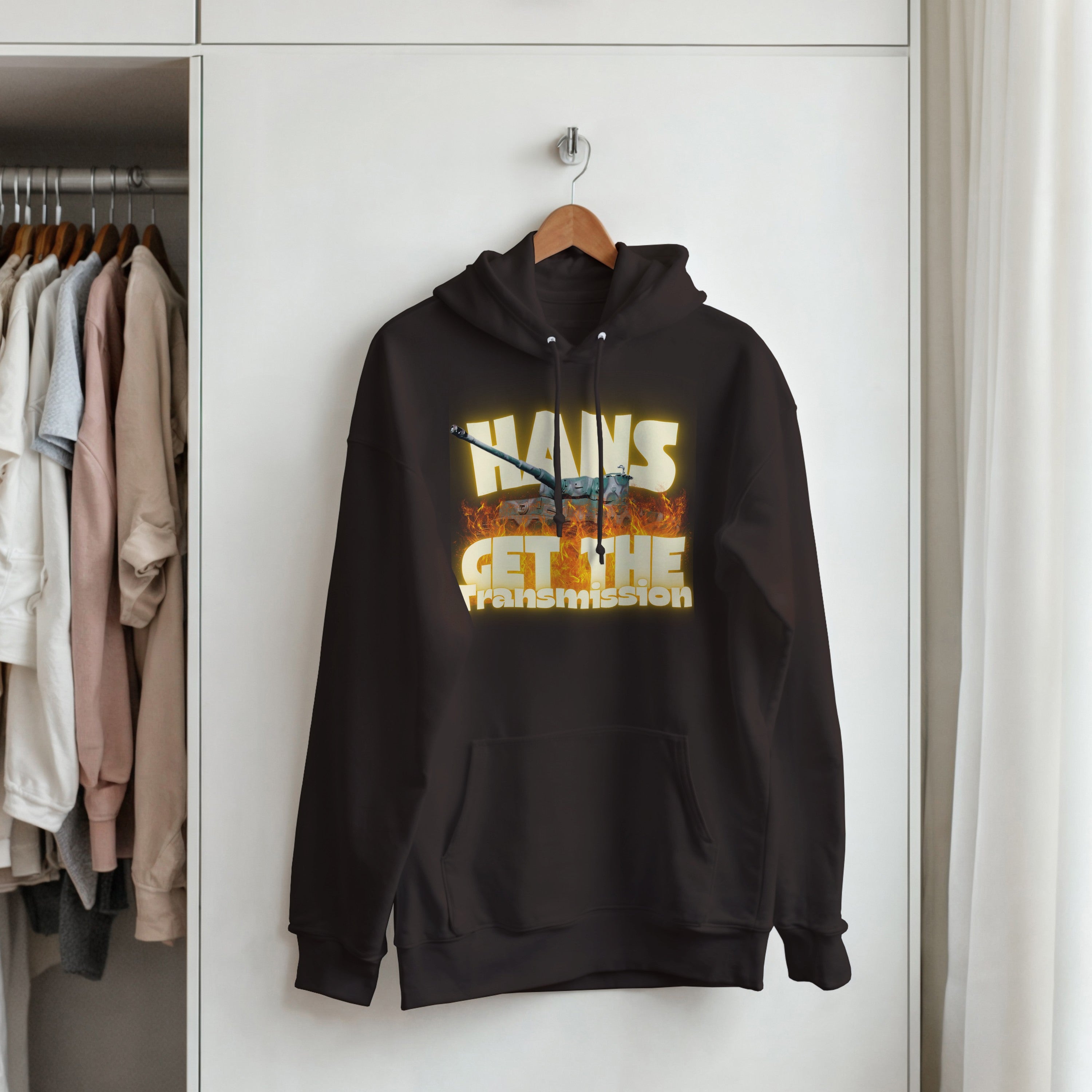 Hans Get The Transmission | Tiger Tank Pullover Hoodie
