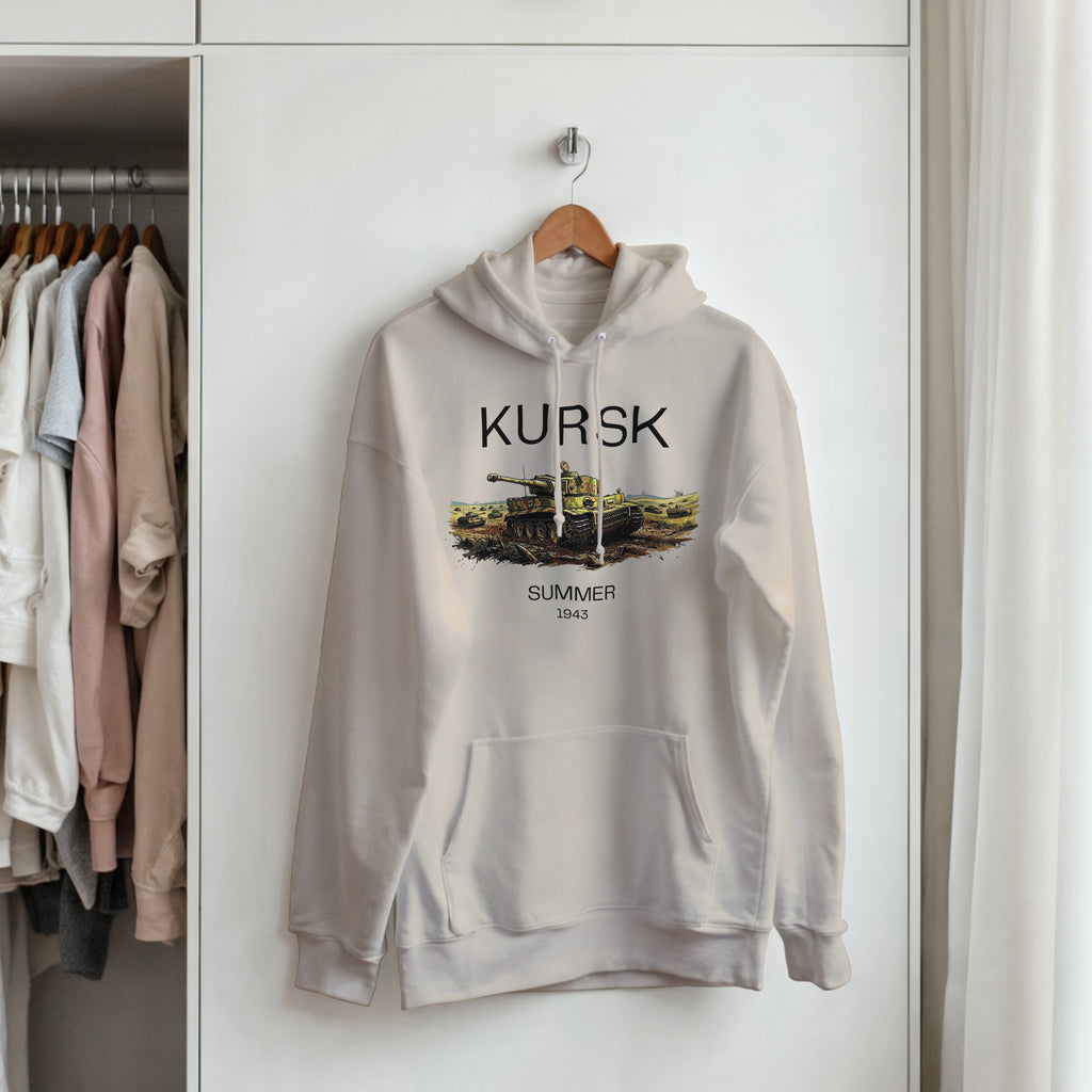 Kursk 1943 Hoodie | Tiger I Tank Graphic Pullover | WW2 Eastern Front Military History Gift