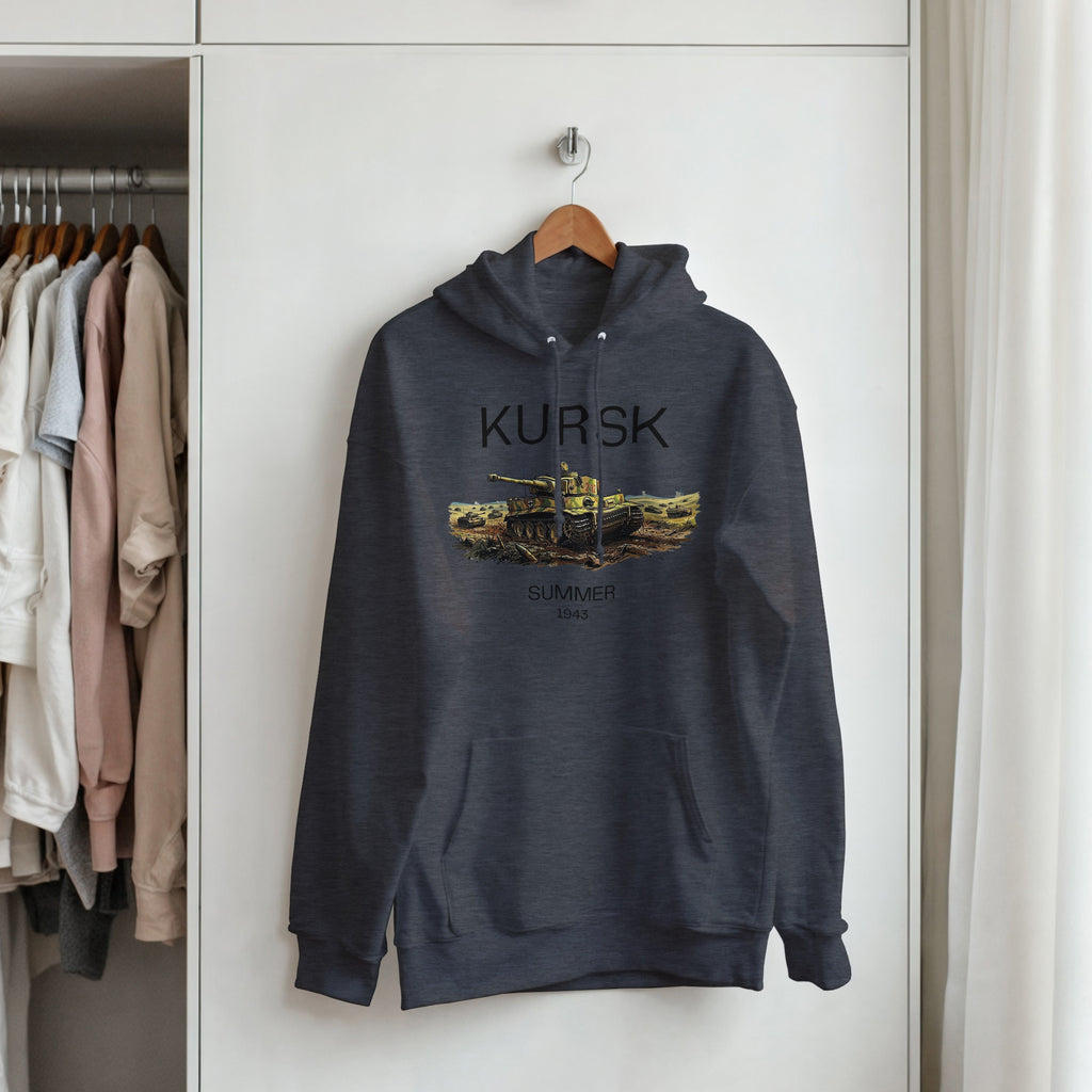 Kursk 1943 Hoodie | Tiger I Tank Graphic Pullover | WW2 Eastern Front Military History Gift