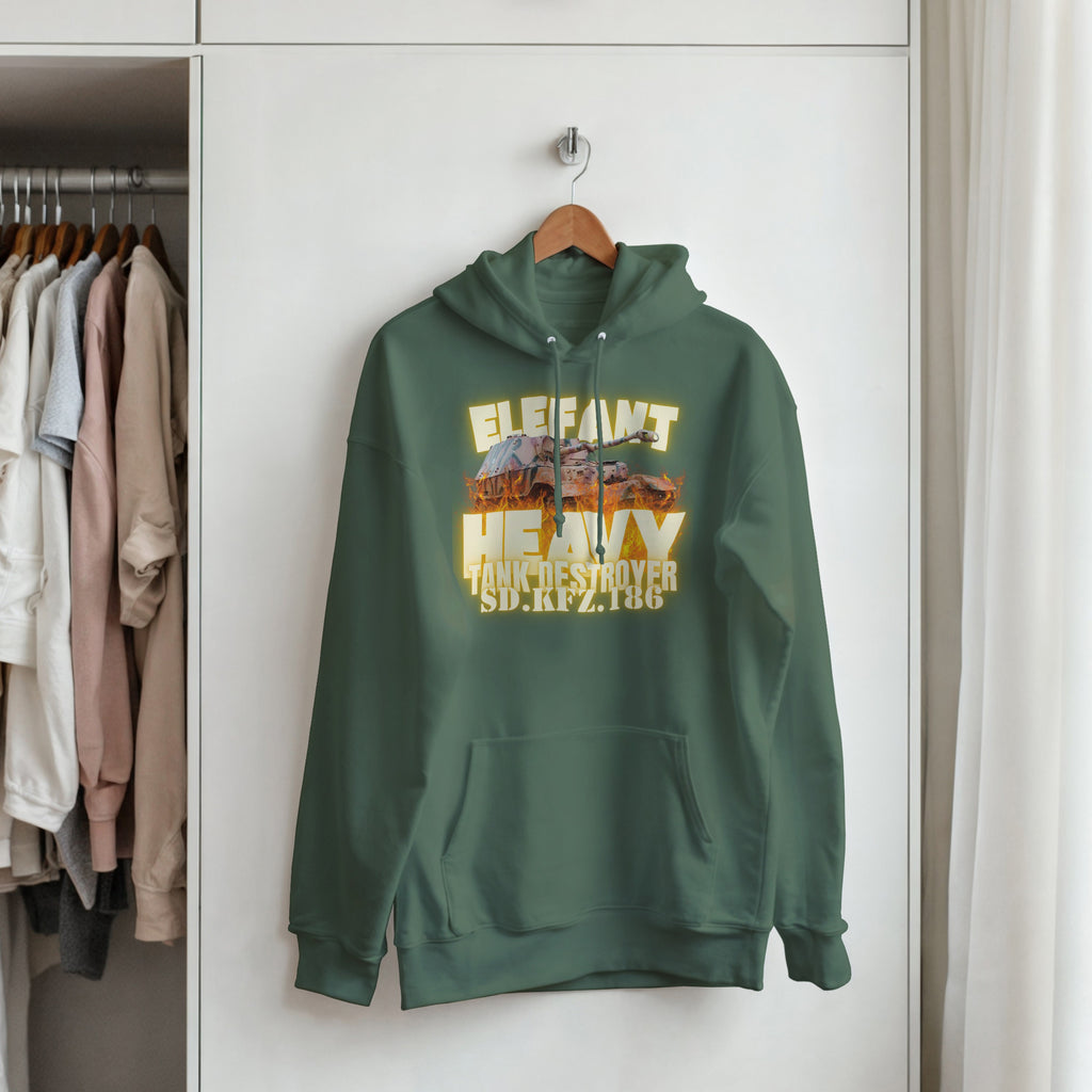 German Elefant Tank Destroyer Hoodie | WW2 Panzer Heavy Armor | Military History Gift