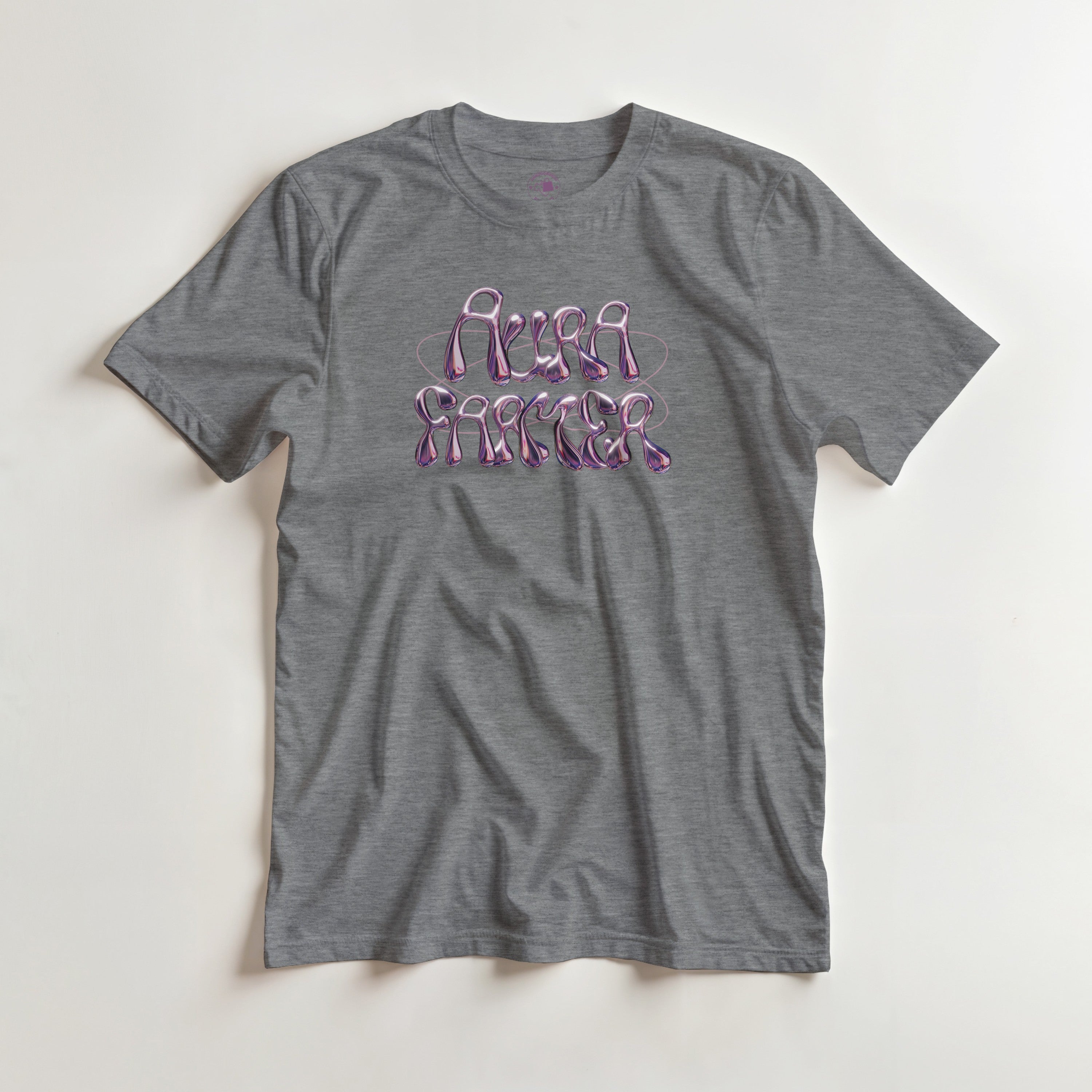 Aura Farmer Y2K Chrome Sweatshirt | Cyber Aesthetic | Funny Gen Z Meme Apparel