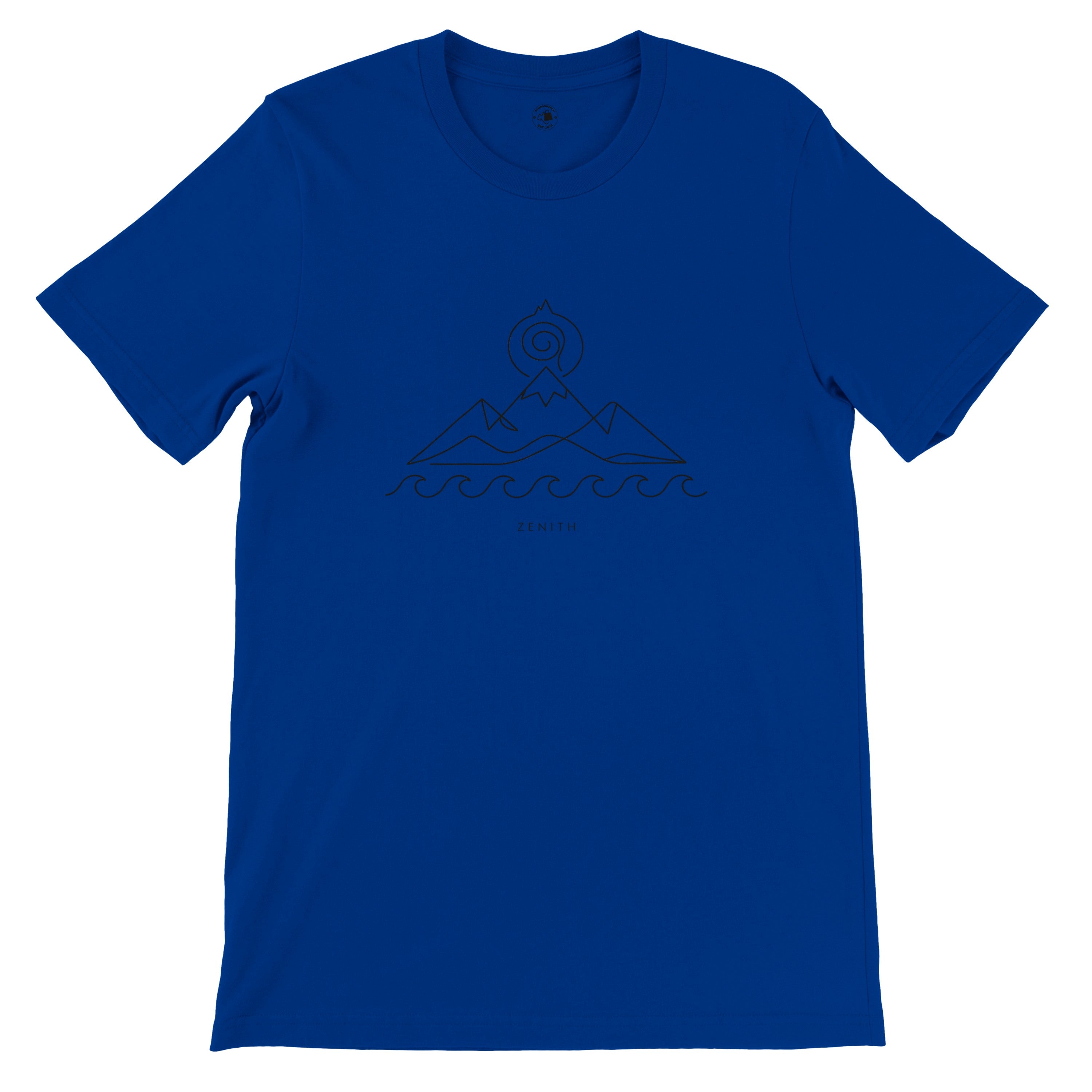 Zenith Minimalist Mountain and Ocean Graphic Tee | Premium Unisex Shirt | Modern Nature Line Art | Geometric Landscape | Summer Streetwear