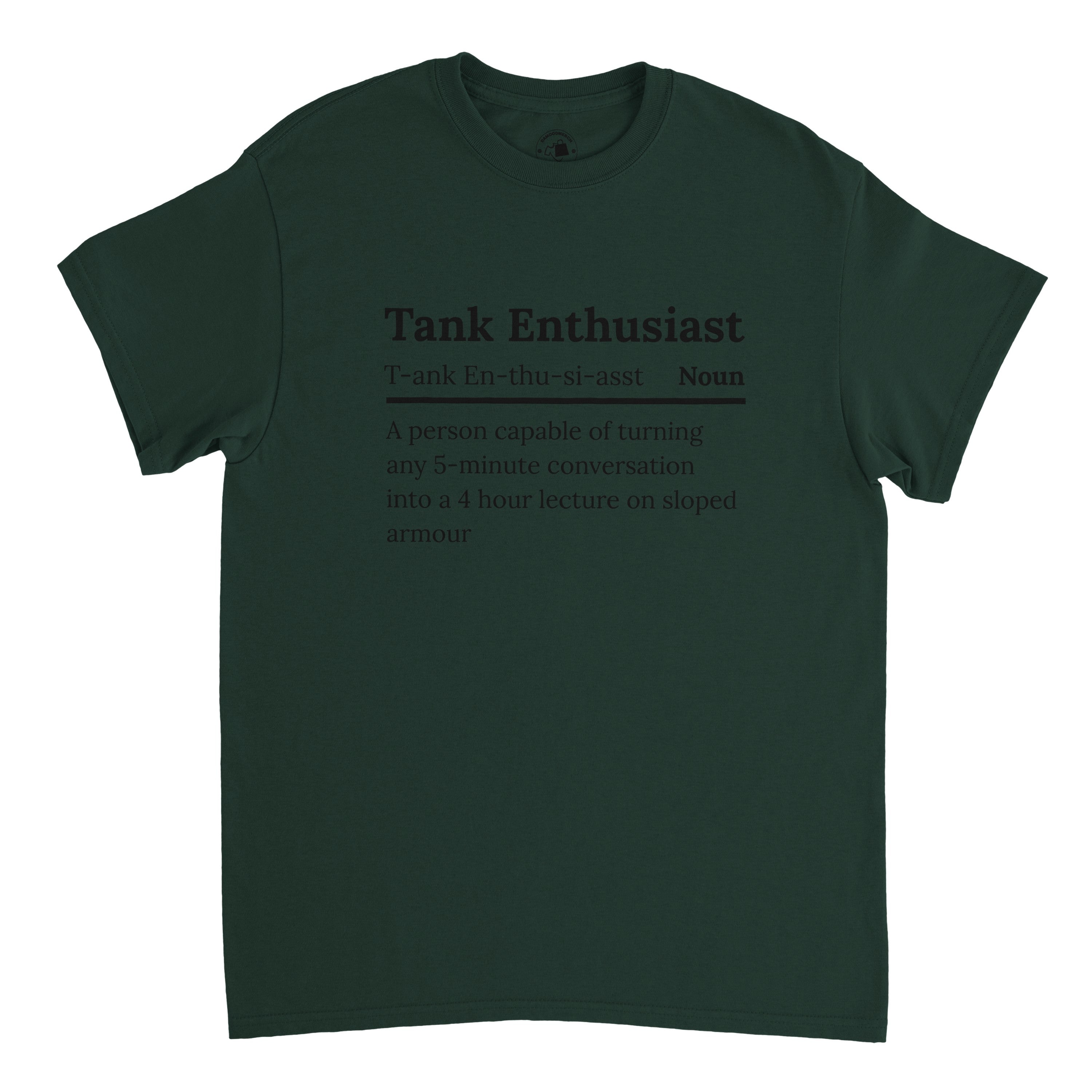 Tank Enthusiast T-Shirt | Sloped Armour Definition Tee | WW2 Military History Gift