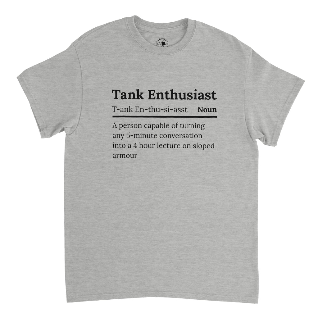 Tank Enthusiast T-Shirt | Sloped Armour Definition Tee | WW2 Military History Gift