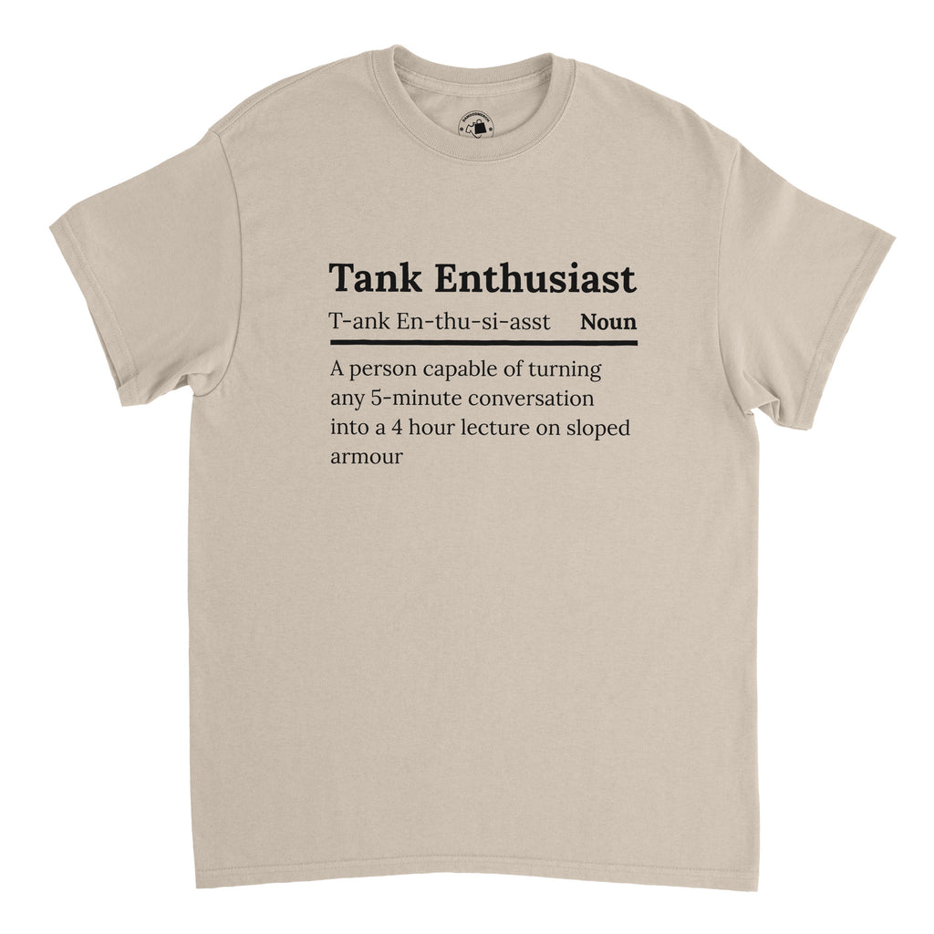Tank Enthusiast T-Shirt | Sloped Armour Definition Tee | WW2 Military History Gift