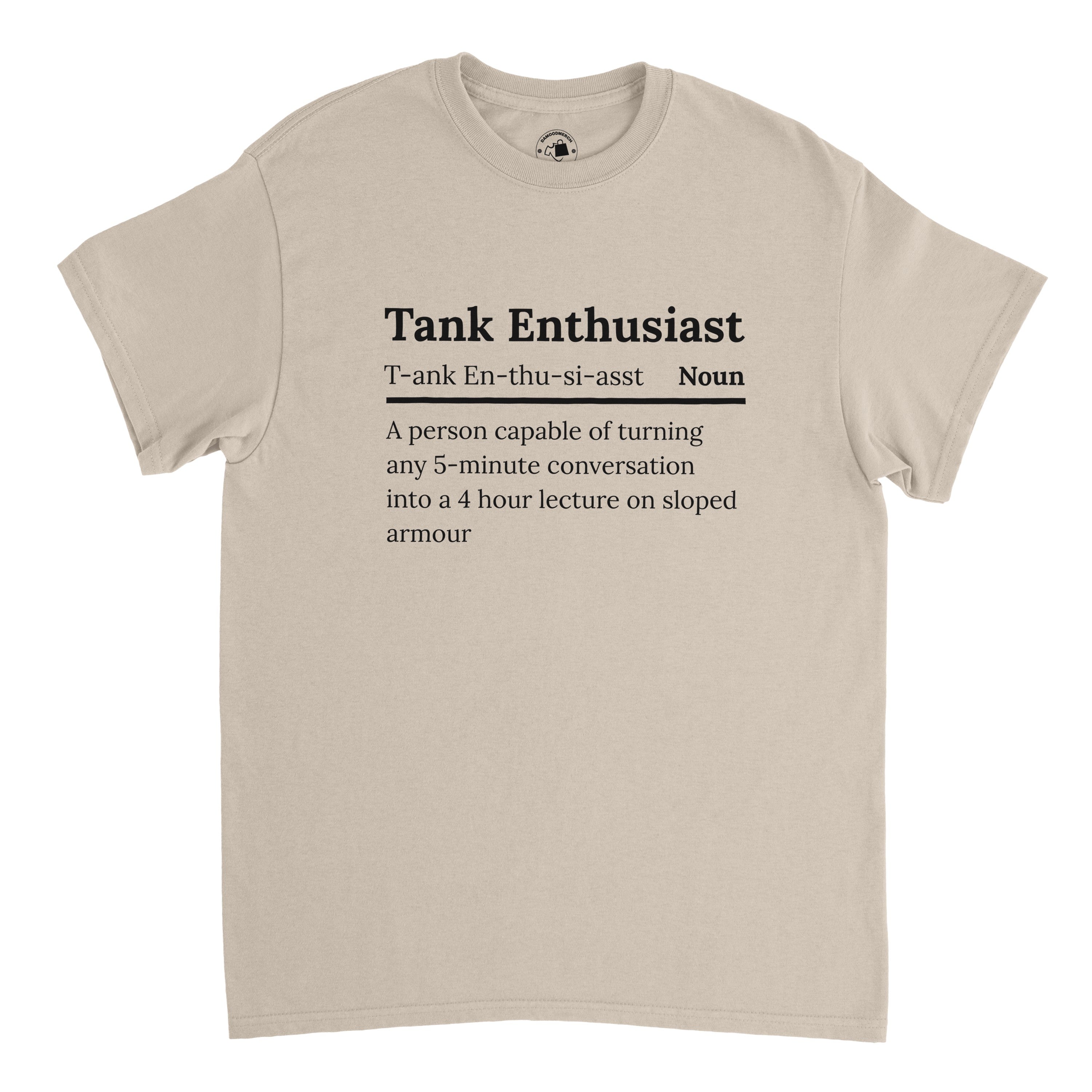Tank Enthusiast T-Shirt | Sloped Armour Definition Tee | WW2 Military History Gift