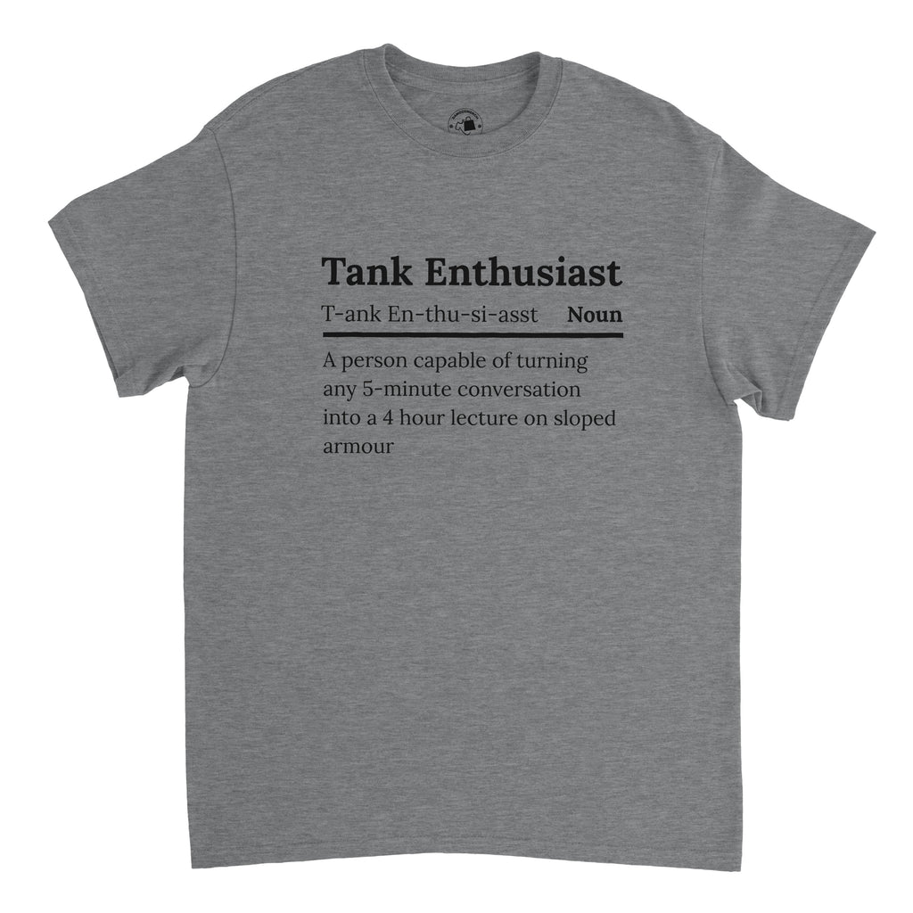 Tank Enthusiast T-Shirt | Sloped Armour Definition Tee | WW2 Military History Gift