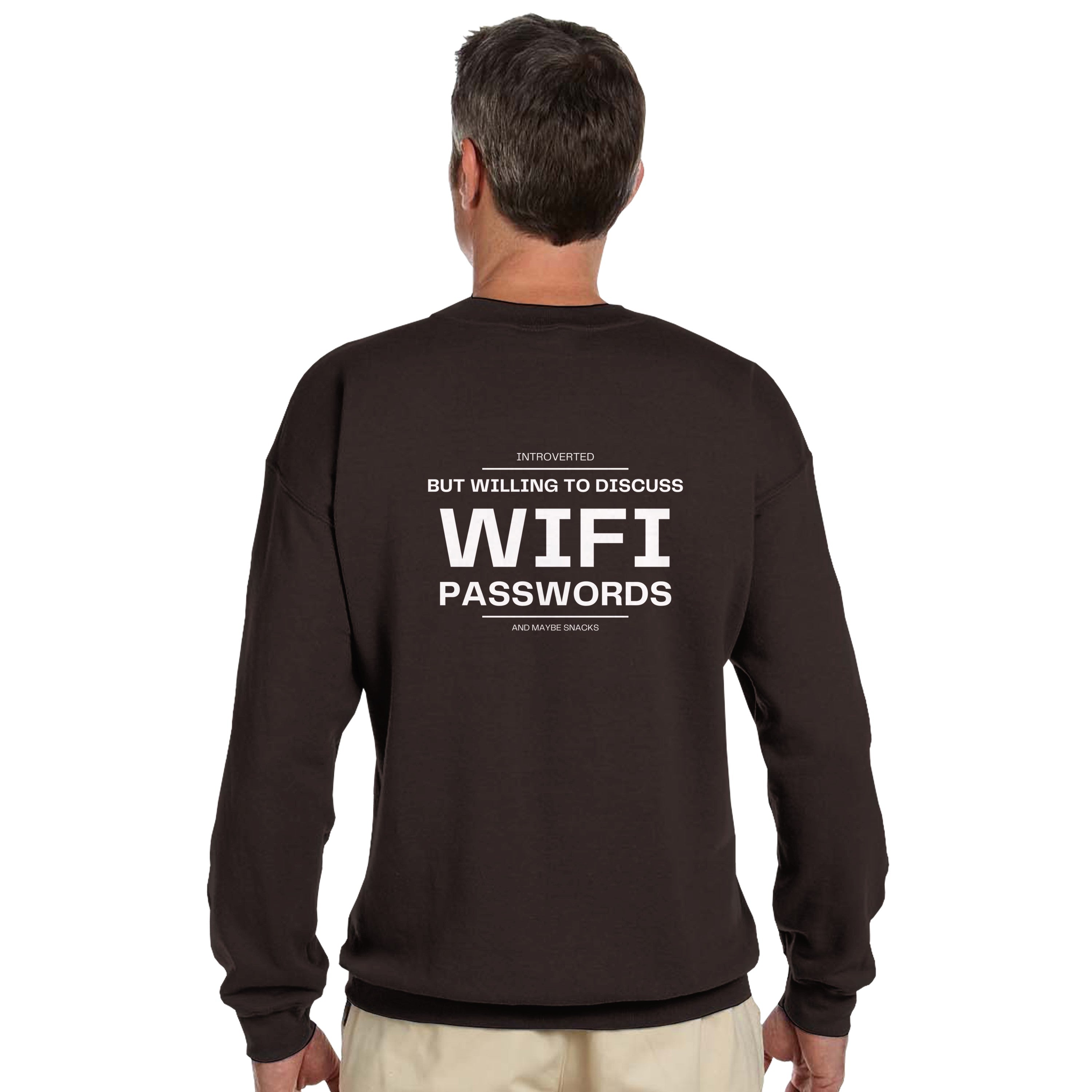 Introverted WiFi Password Sweater | Funny Gamer Sweatshirt | Techie Gift | Sarcastic Introvert Clothing | Geeky Apparel | Gaming Merch