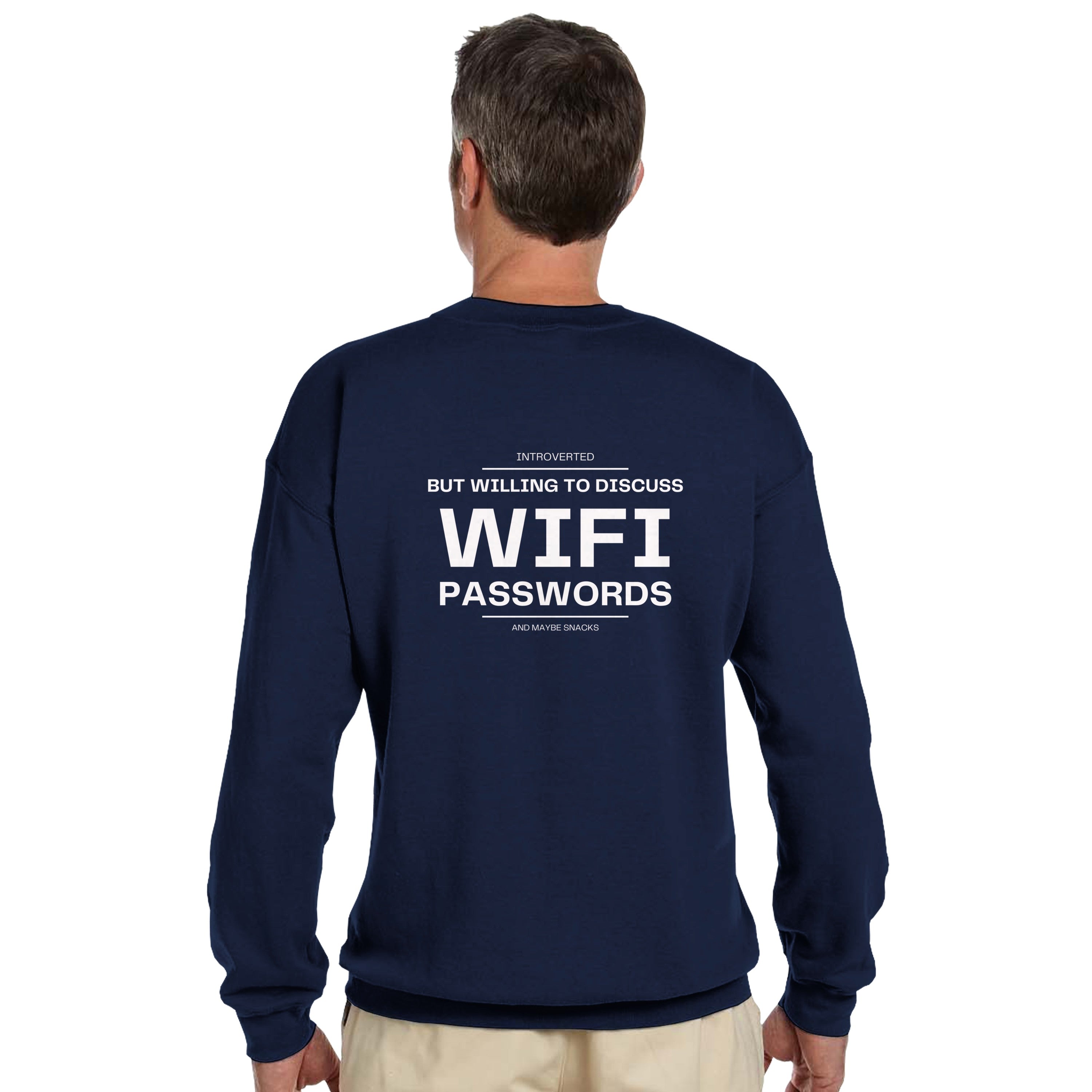 Introverted WiFi Password Sweater | Funny Gamer Sweatshirt | Techie Gift | Sarcastic Introvert Clothing | Geeky Apparel | Gaming Merch