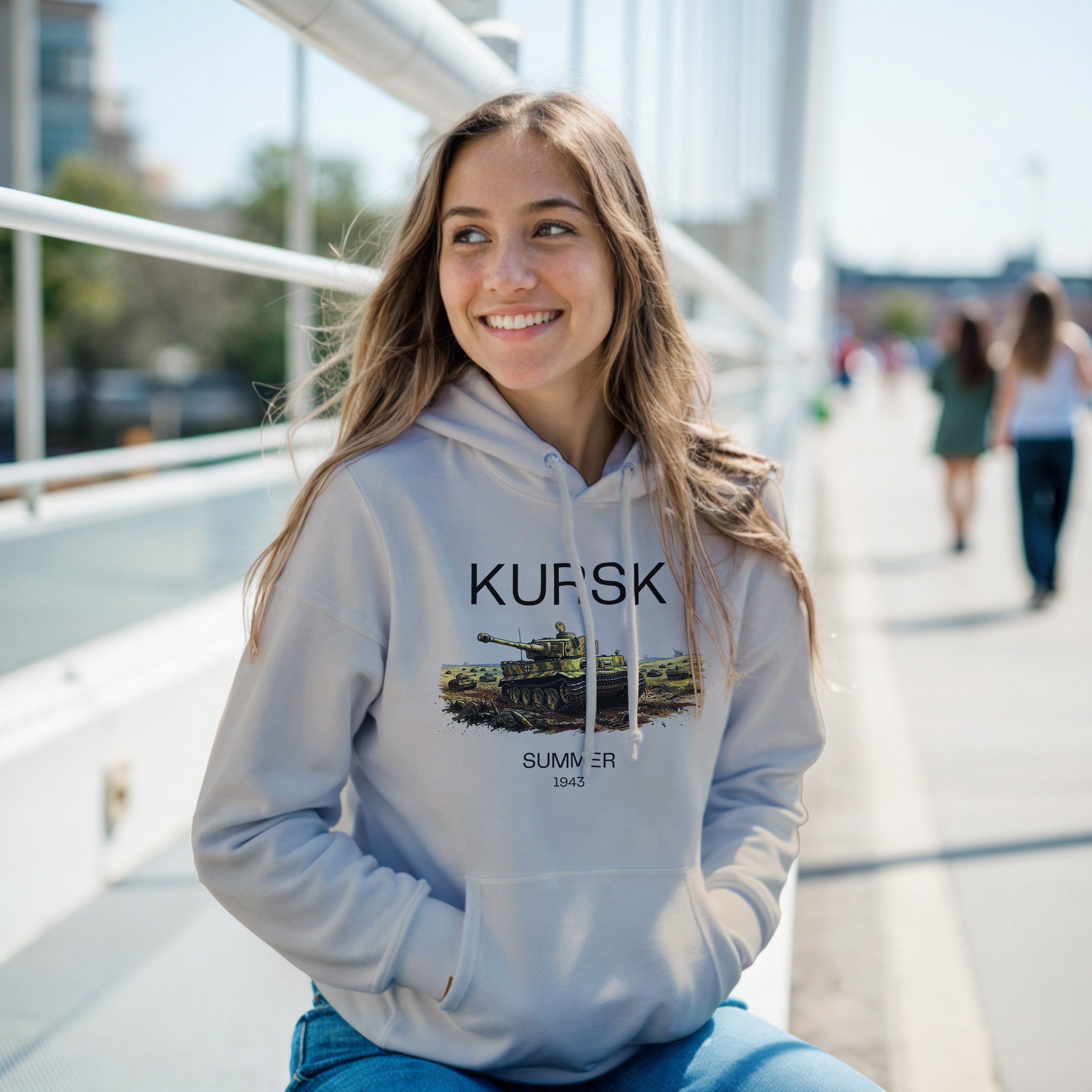 Kursk 1943 Hoodie | Tiger I Tank Graphic Pullover | WW2 Eastern Front Military History Gift