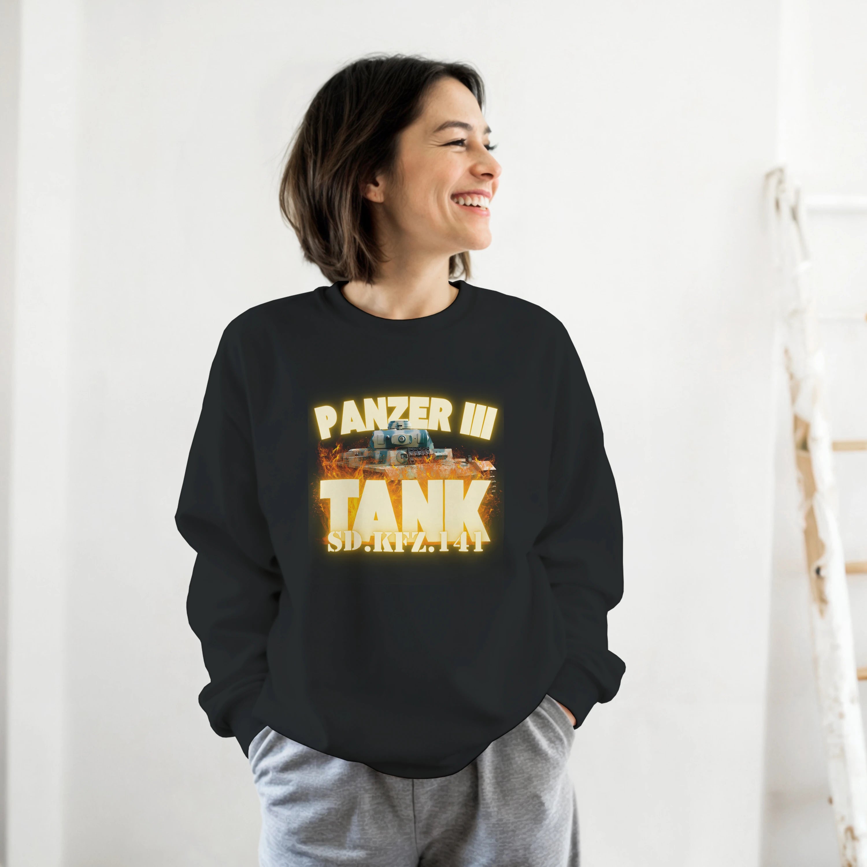 Panzer III Tank Sweatshirt | German Sd.Kfz.141 Medium Armor Crewneck | WWII History Gift