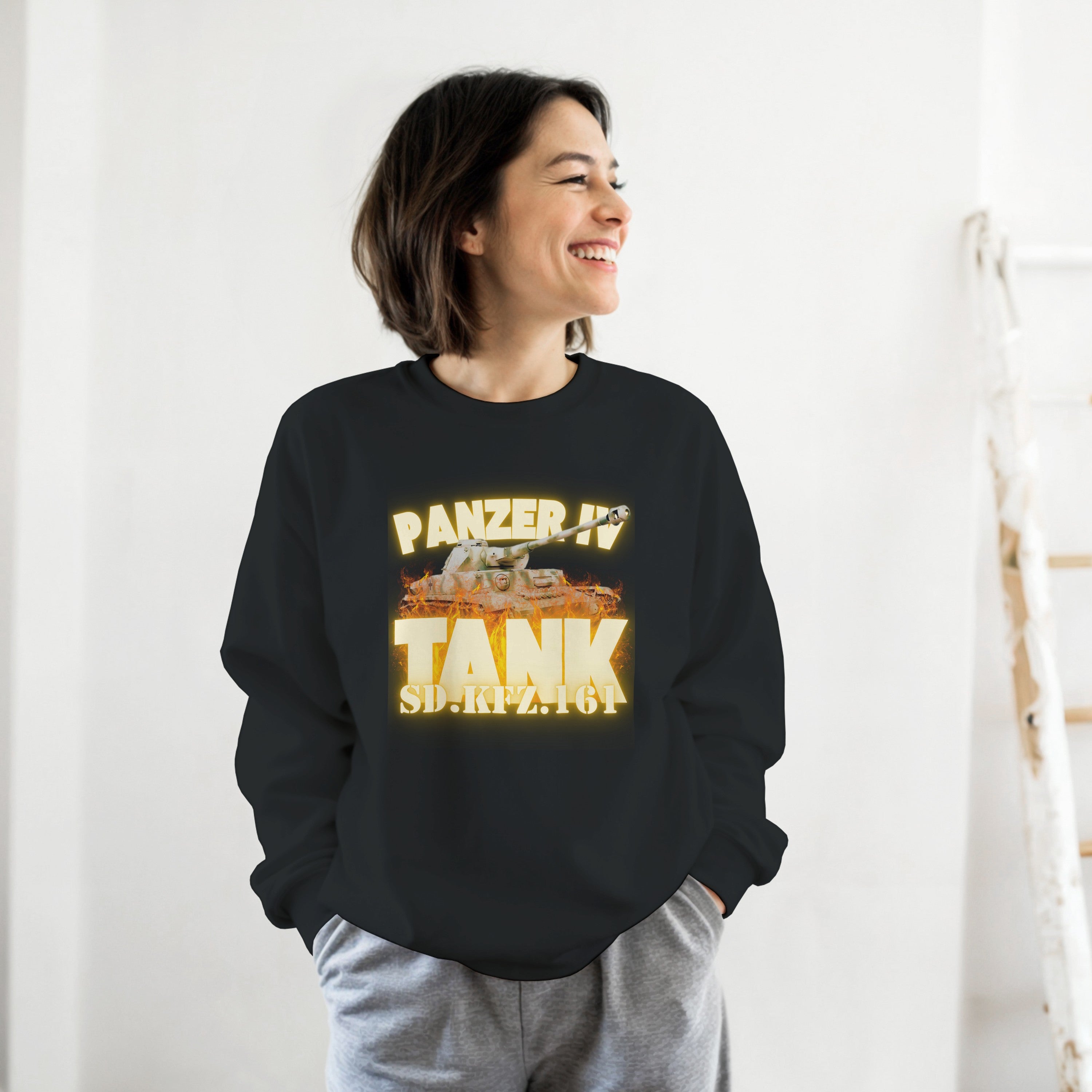 Panzer IV Tank Crewneck Sweater | German Sd.Kfz.161 Medium Tank | WW2 Military Gift