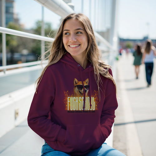 Fuck School Sweater | Funny Shiba Inu Meme Crewneck | Sarcastic Student Streetwear