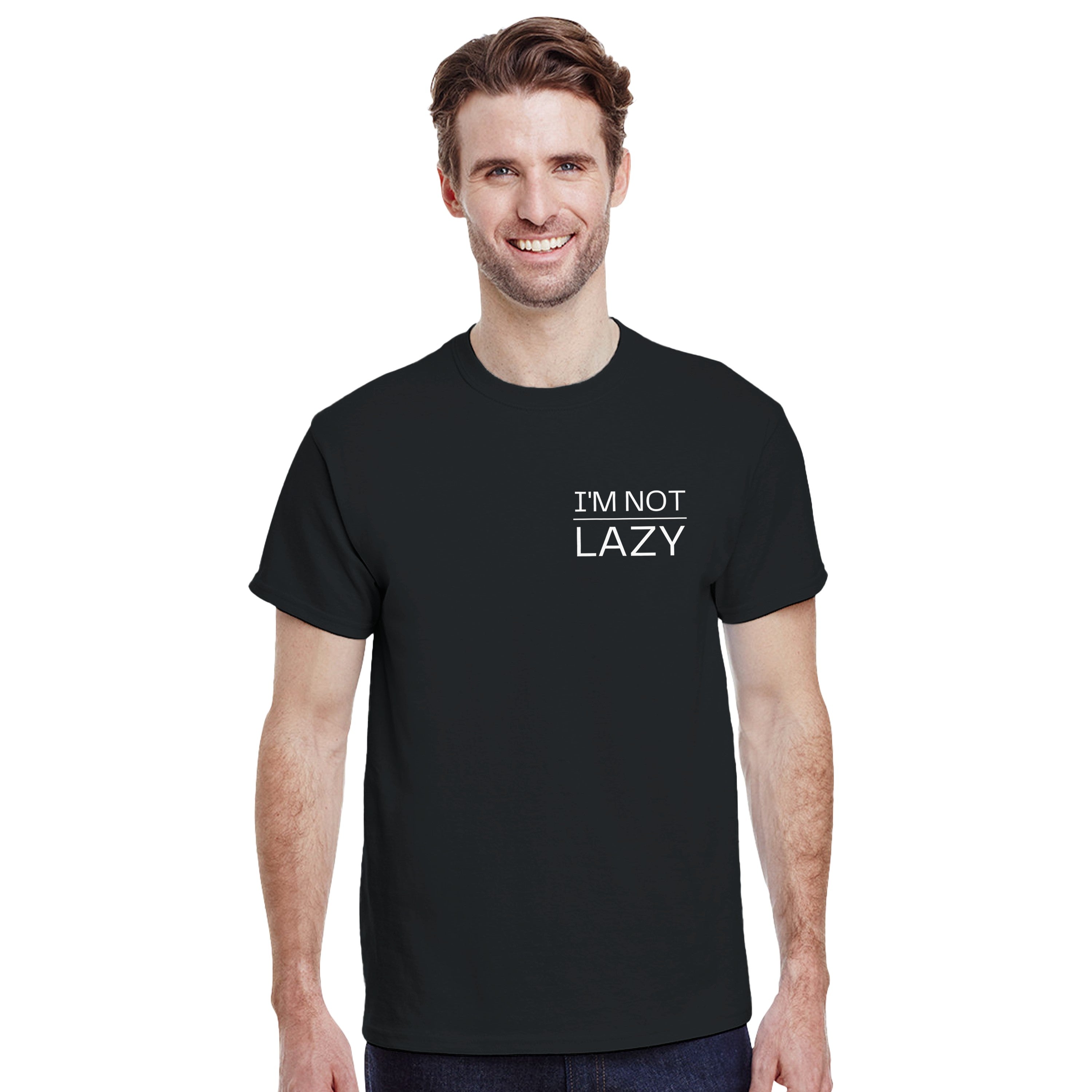 I'm Not Lazy Shirt | Energy Saving Mode T-Shirt | Funny Minimalist Quote Tee | Sarcastic Humor Gift For Him Or Her | Casual Graphic Top