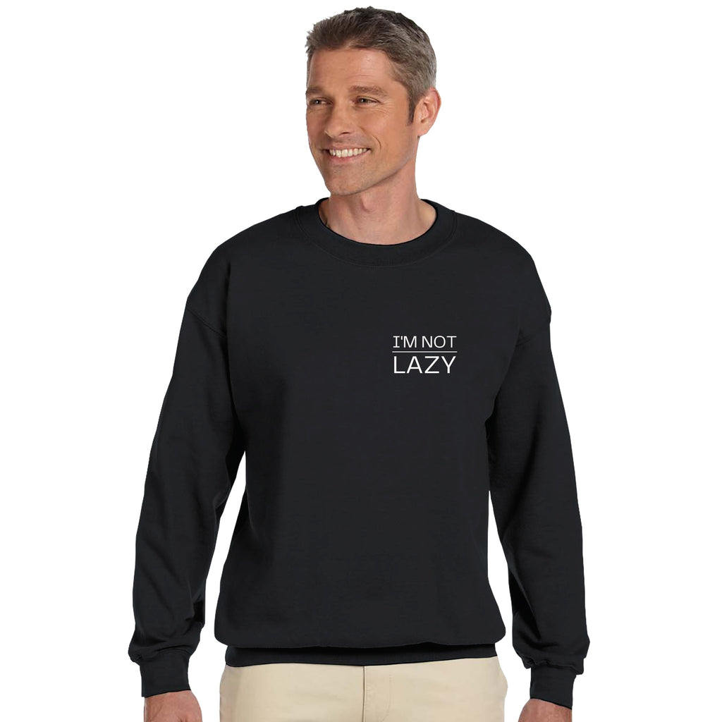 I'm Not Lazy Sweater | Energy Saving Mode Pullover | Funny Minimalist Quote Sweatshirt | Sarcastic Humor Gift | Cozy Graphic Top