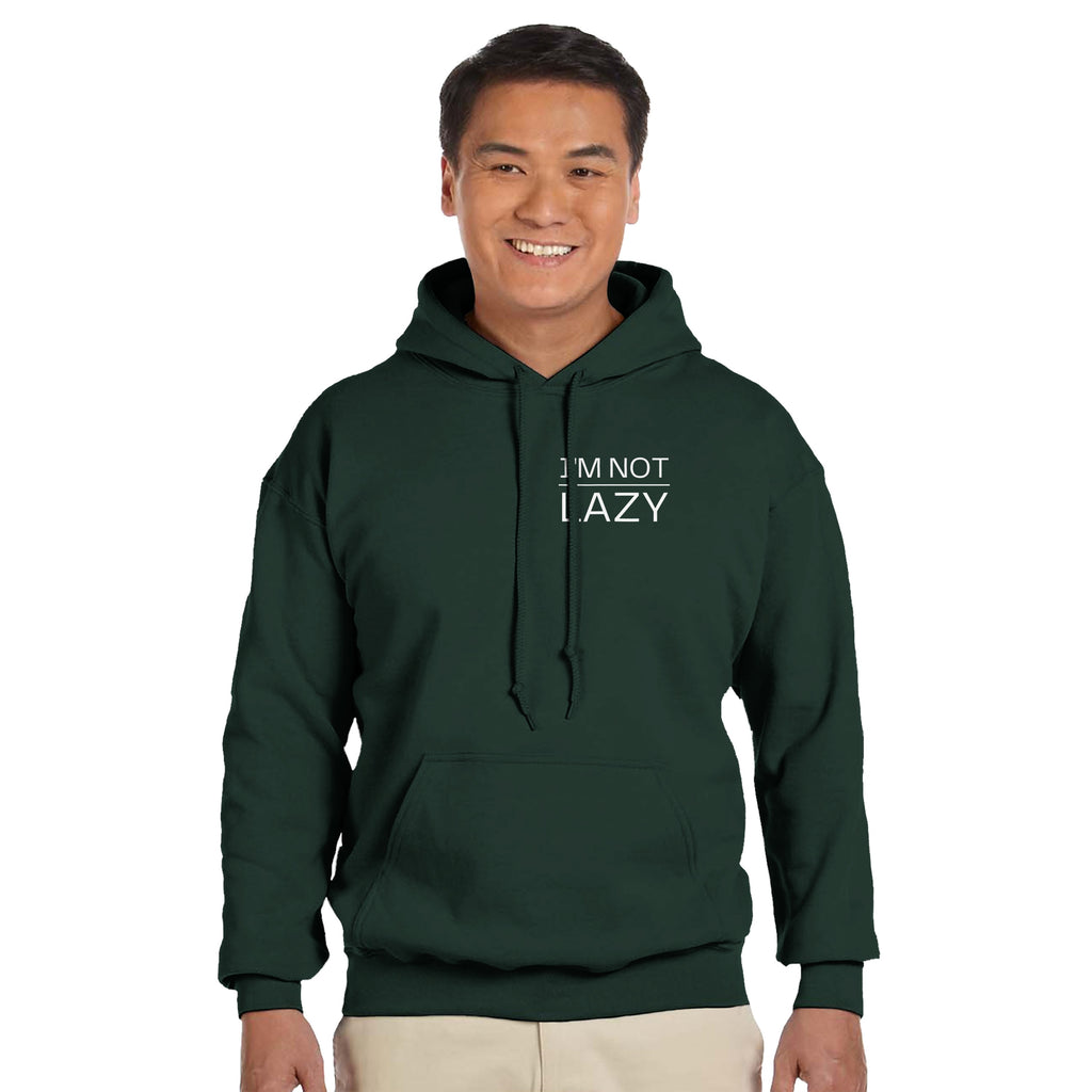 I'm Not Lazy Hoodie | Energy Saving Mode Pullover | Funny Minimalist Quote Sweatshirt | Sarcastic Humor Gift | Cozy Graphic Streetwear