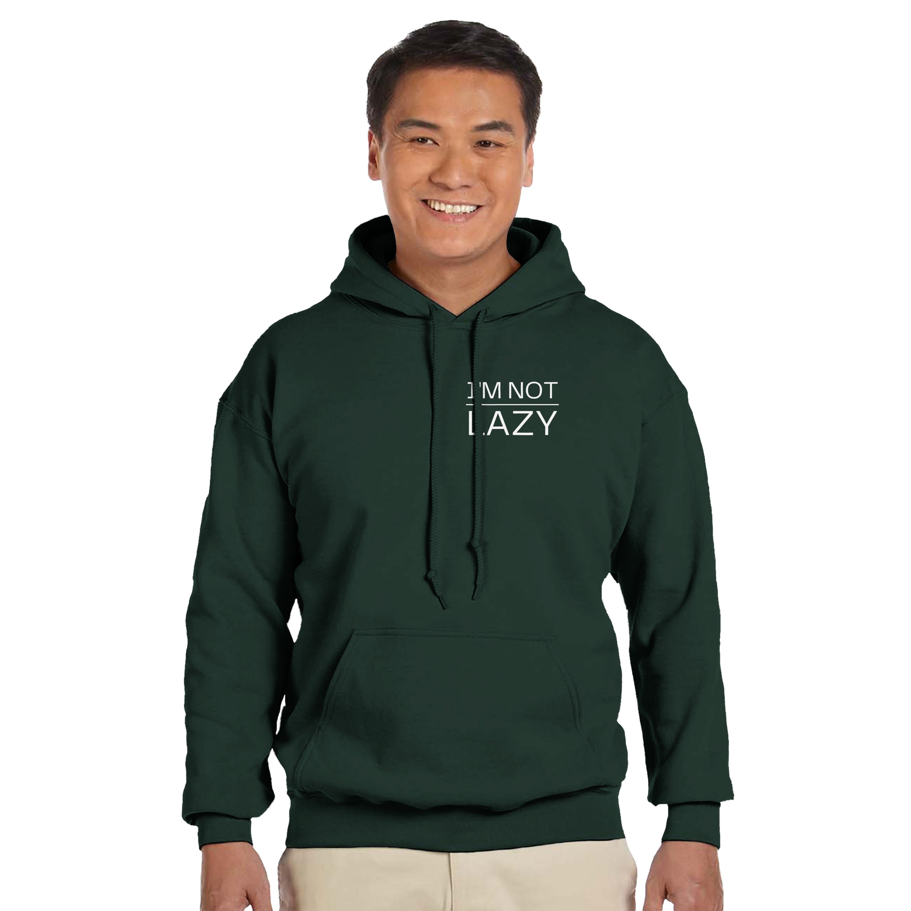 I'm Not Lazy Hoodie | Energy Saving Mode Pullover | Funny Minimalist Quote Sweatshirt | Sarcastic Humor Gift | Cozy Graphic Streetwear