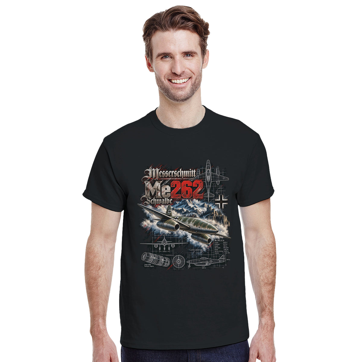 Messerschmitt Me 262 Heavyweight T-Shirt – WWII German Jet Fighter Aviation Graphic Tee