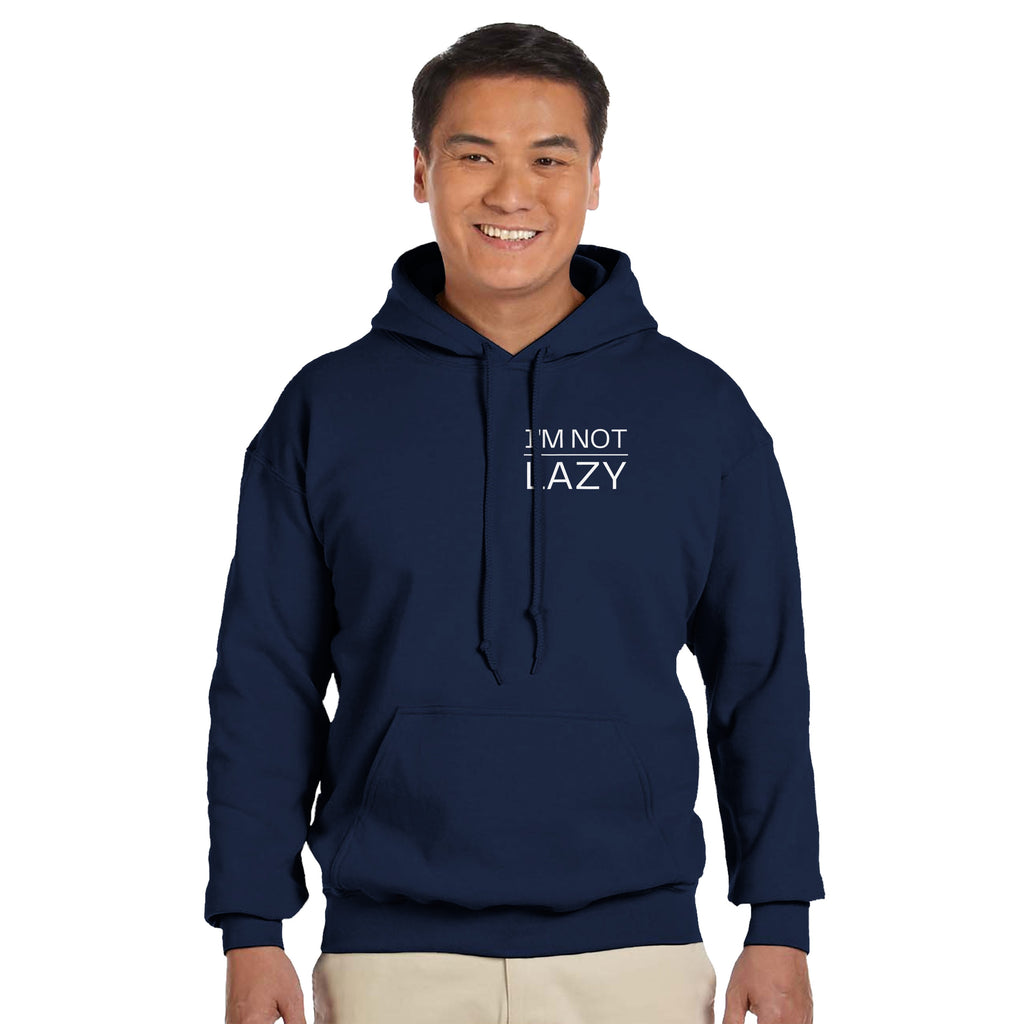 I'm Not Lazy Hoodie | Energy Saving Mode Pullover | Funny Minimalist Quote Sweatshirt | Sarcastic Humor Gift | Cozy Graphic Streetwear