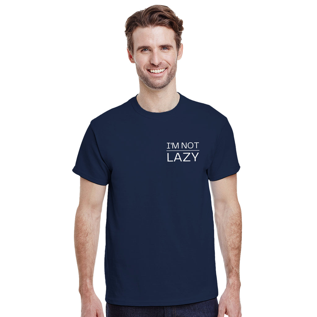 I'm Not Lazy Shirt | Energy Saving Mode T-Shirt | Funny Minimalist Quote Tee | Sarcastic Humor Gift For Him Or Her | Casual Graphic Top