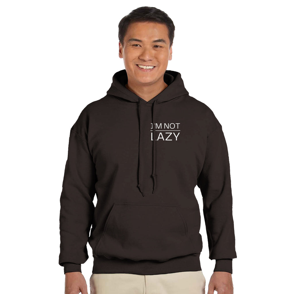 I'm Not Lazy Hoodie | Energy Saving Mode Pullover | Funny Minimalist Quote Sweatshirt | Sarcastic Humor Gift | Cozy Graphic Streetwear