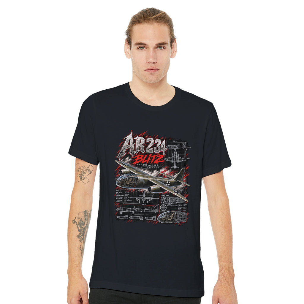 Arado Ar 234 Blitz T-Shirt – WWII German Jet Bomber Aviation Graphic Tee