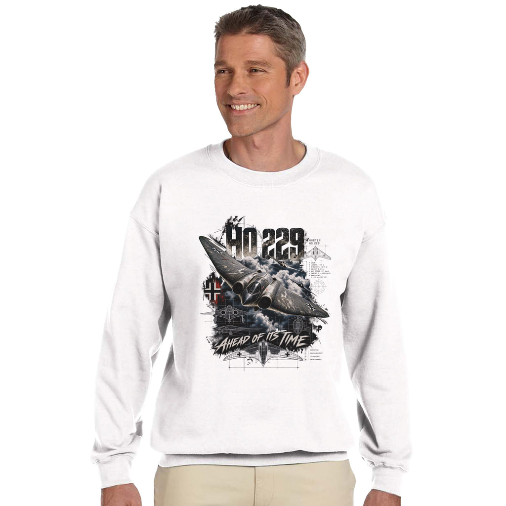 Horten Ho 229 Sweater – WWII German Flying Wing Jet Aircraft Aviation Crewneck