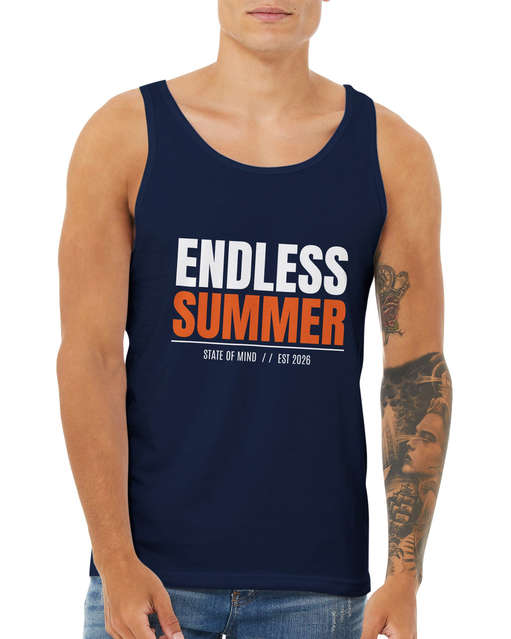 Endless Summer State of Mind Tank Top | Premium Graphic Vest | Streetwear Summer Fit | Festival Beach Holiday Tee | Est 2026