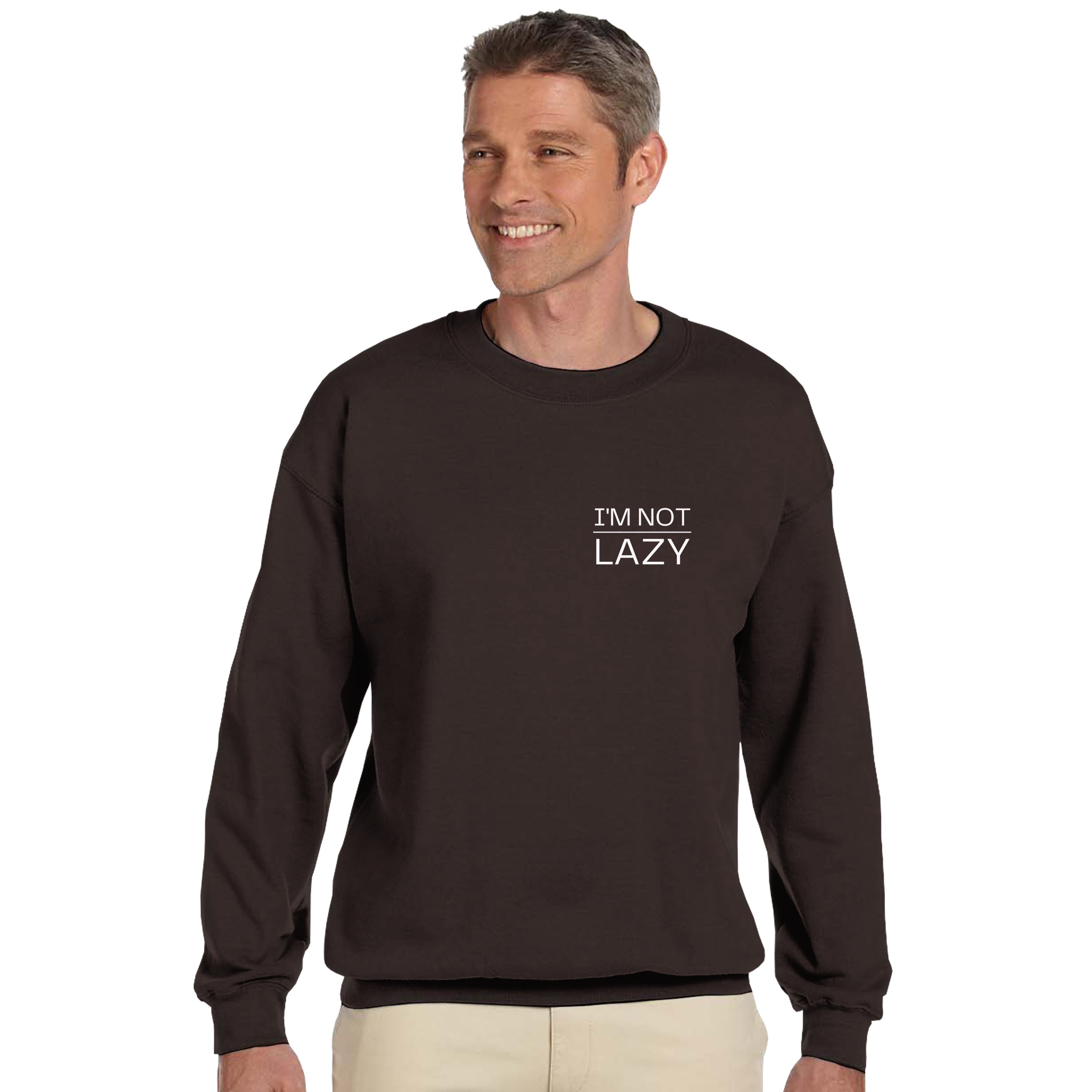 I'm Not Lazy Sweater | Energy Saving Mode Pullover | Funny Minimalist Quote Sweatshirt | Sarcastic Humor Gift | Cozy Graphic Top