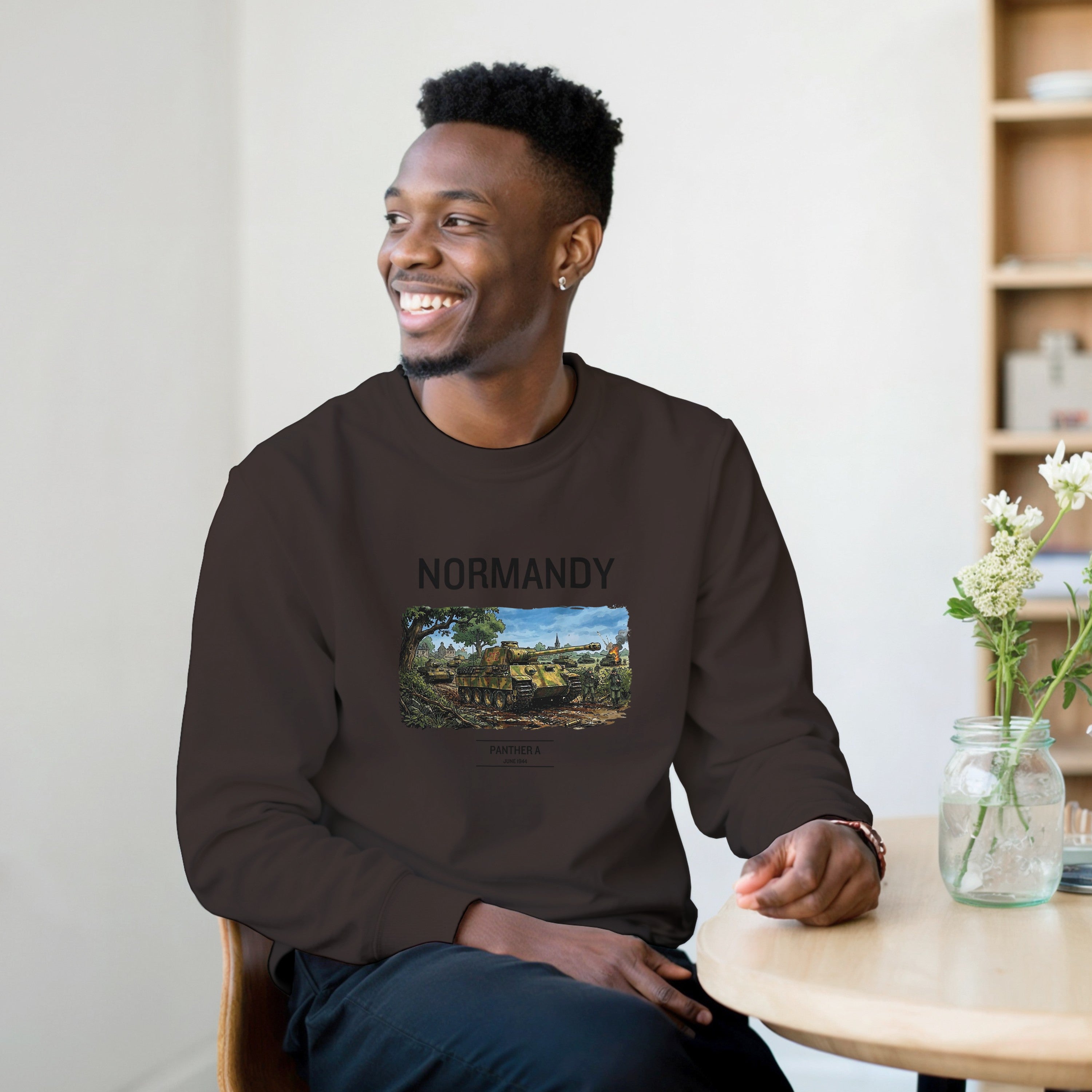 Normandy 1944 Panther A Tank Sweater | German Panzer WW2 Military Crewneck | World War II History Gift | Vintage Streetwear Armour Pullover