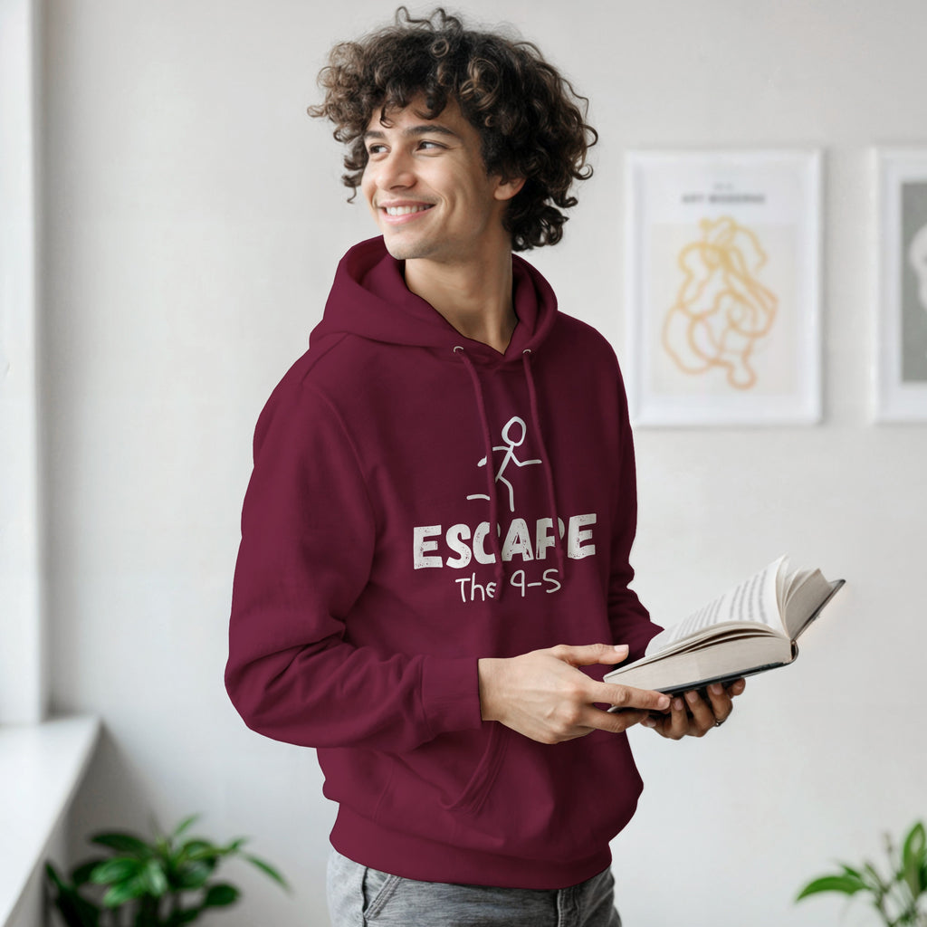 Escape The 9-5 Hoodie | Entrepreneur Motivation Pullover | Side Hustle Streetwear