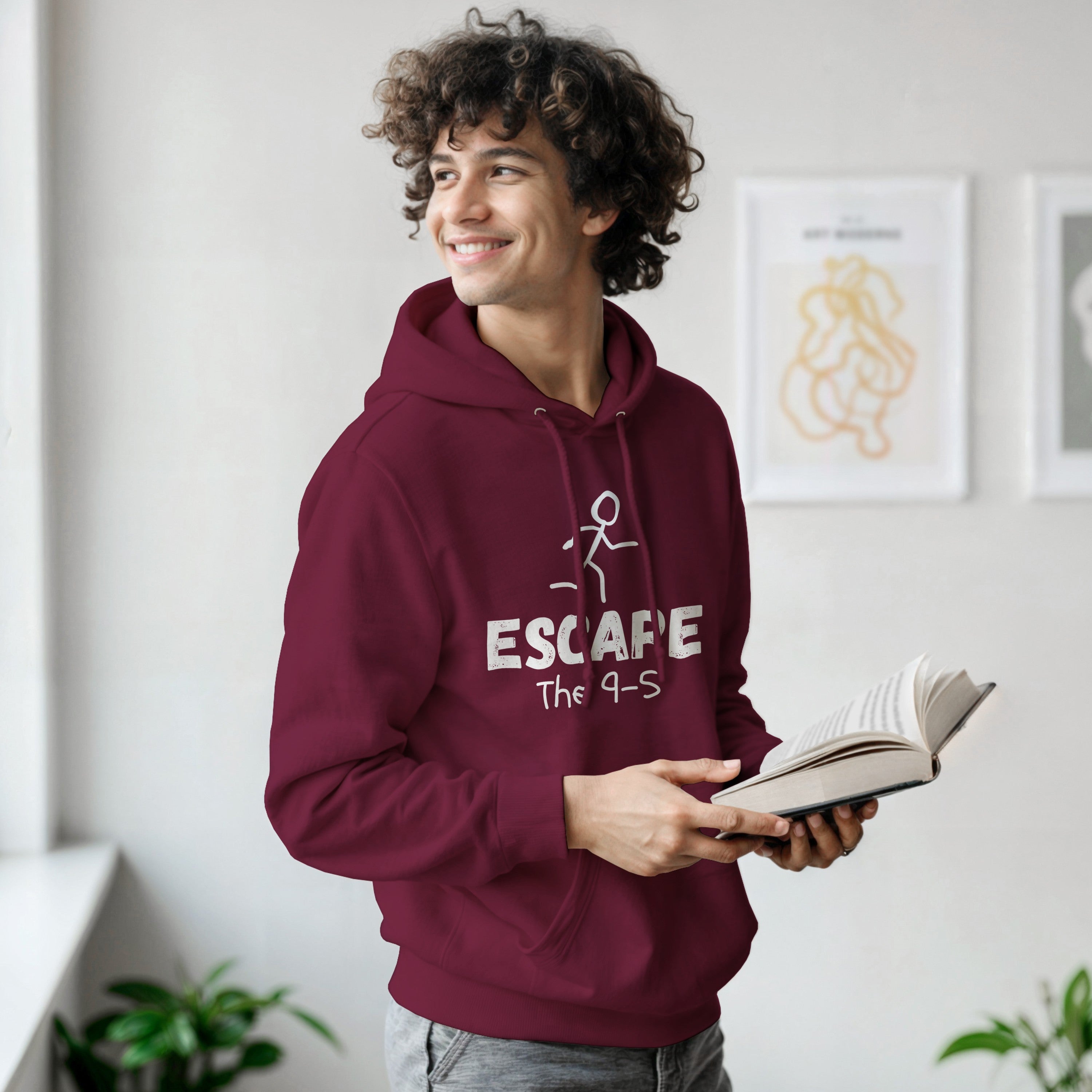 Escape The 9-5 Hoodie | Entrepreneur Motivation Pullover | Side Hustle Streetwear