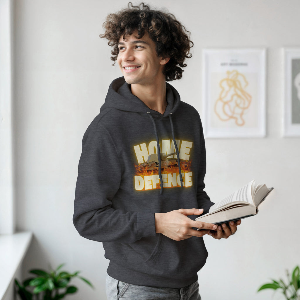 Home Defence Tank Hoodie | Military Graphic Pullover | Vintage Army Streetwear