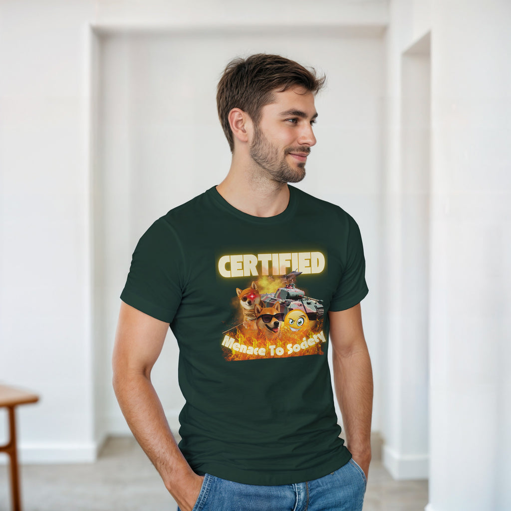 Certified Menace To Society Shirt | Panther Tank Doge Meme | WW2 History Graphic Tee