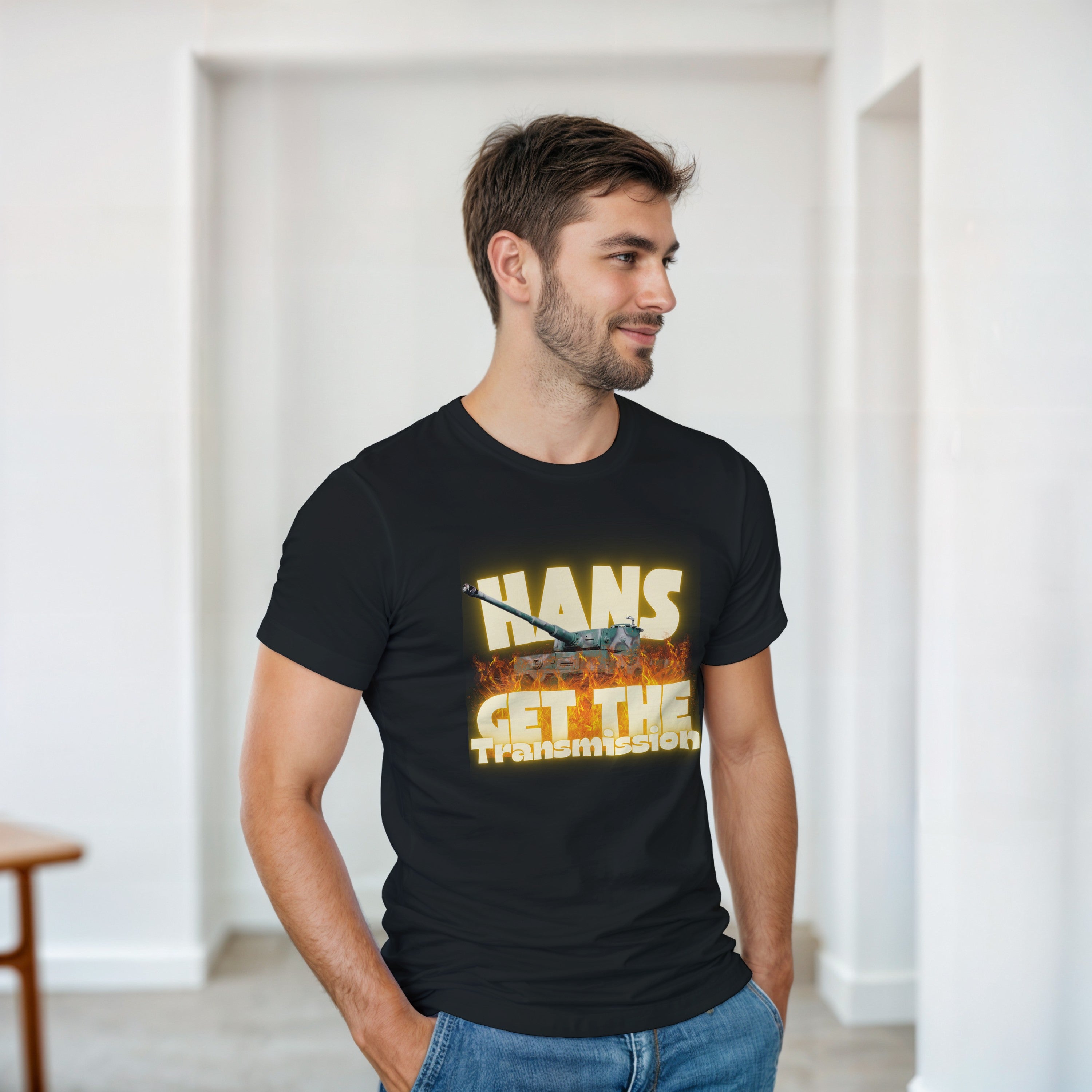 Hans Get The Transmission | Tiger Tank Graphic Tee