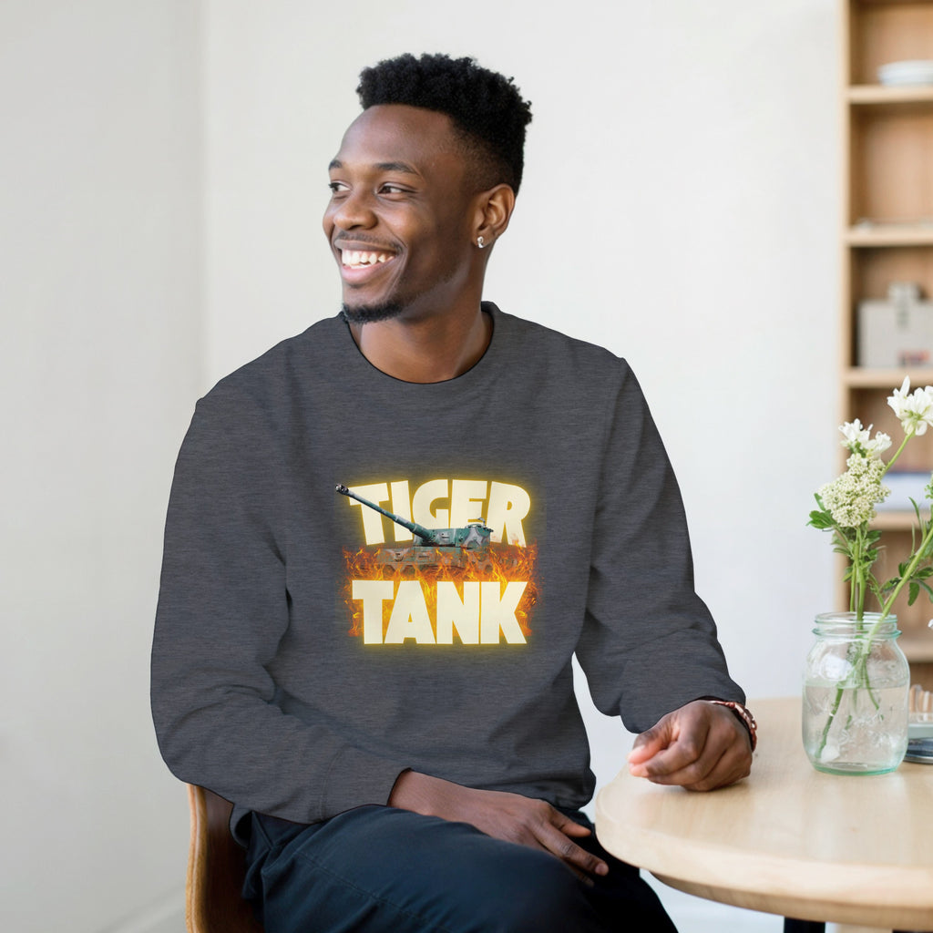 Tiger Tank Graphic Sweatshirt | WWII German Heavy Armor Crewneck | Panzer VI Gift
